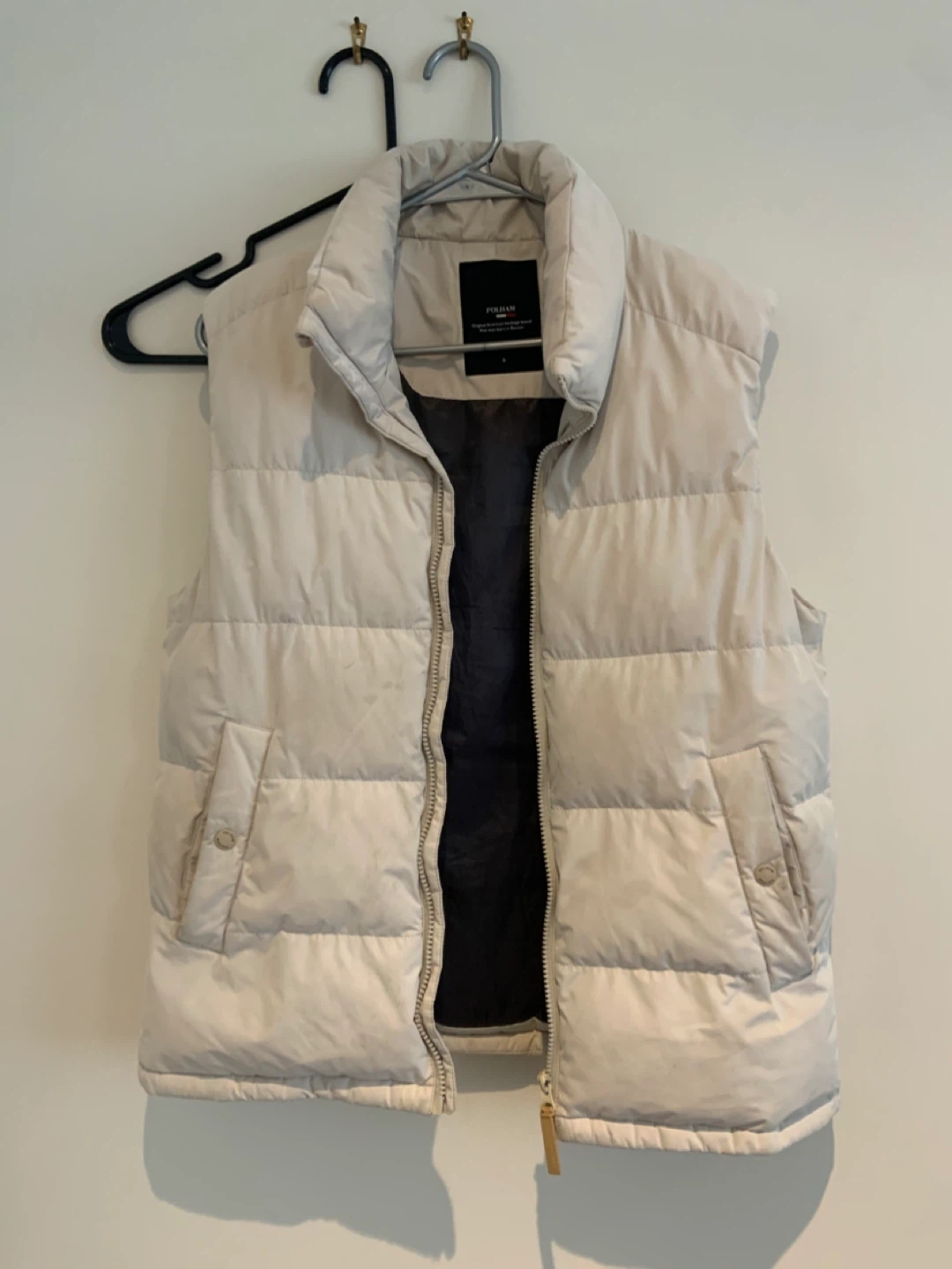 Polham Puffer Vest - Cream, Size S