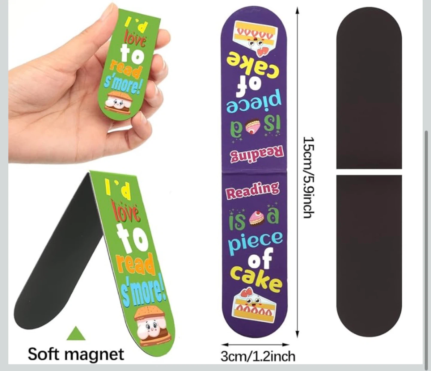 48 Pack Scented Bookmarks Magnetic Scratch and Sniff - photo 2