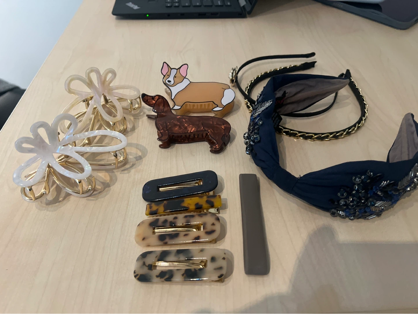 Hair Accessories Lot: Claw Clips, Headbands & Barrettes