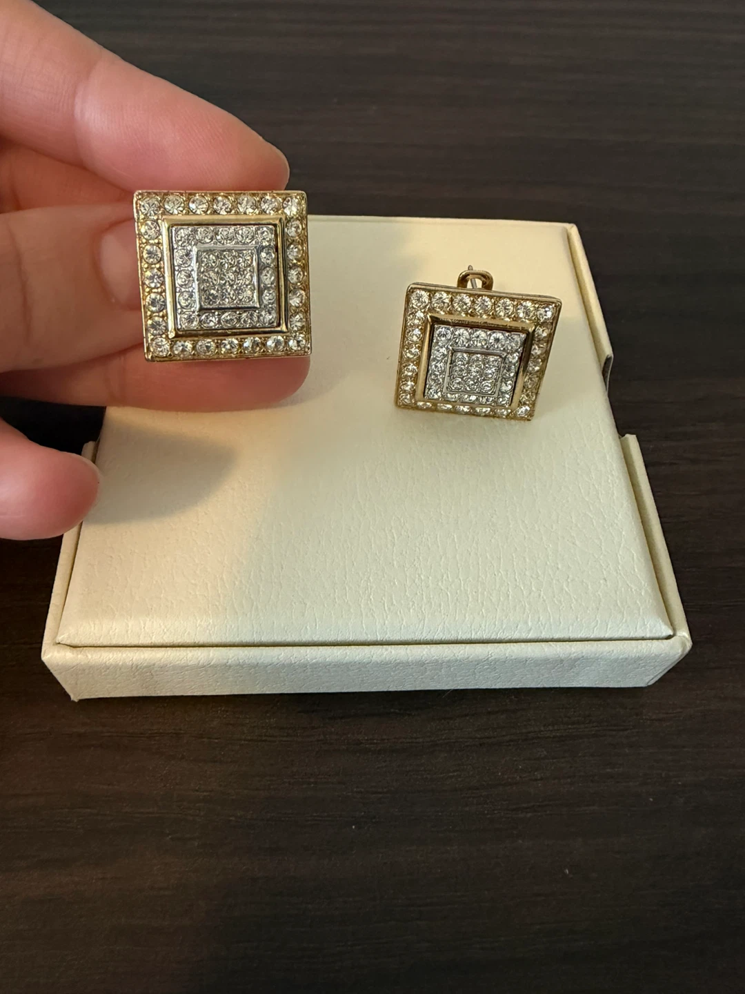 Nina Ricci Vintage Rhinestone Earrings - photo 3