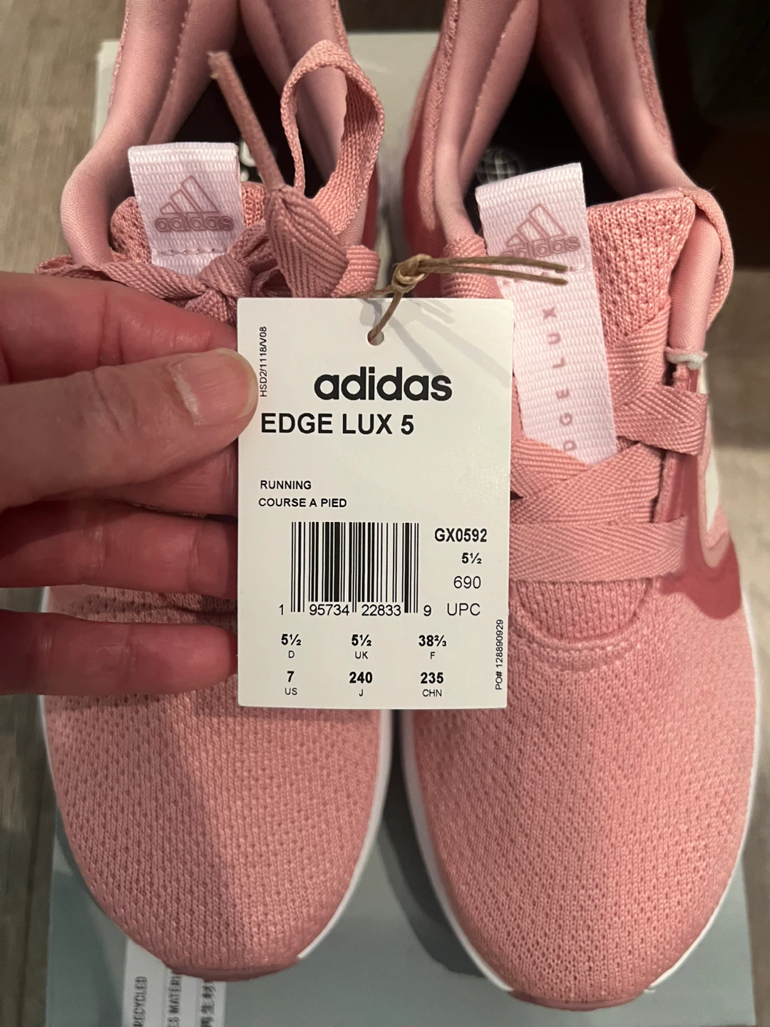 Adidas Edge Lux 5 Running Shoes - Pink - Size 7 - photo 4