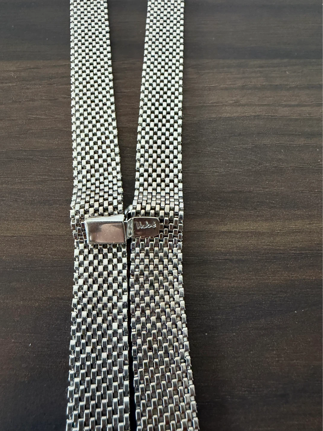 Hobé Vintage Silver‑Tone Mesh Tie Necklace - photo 2