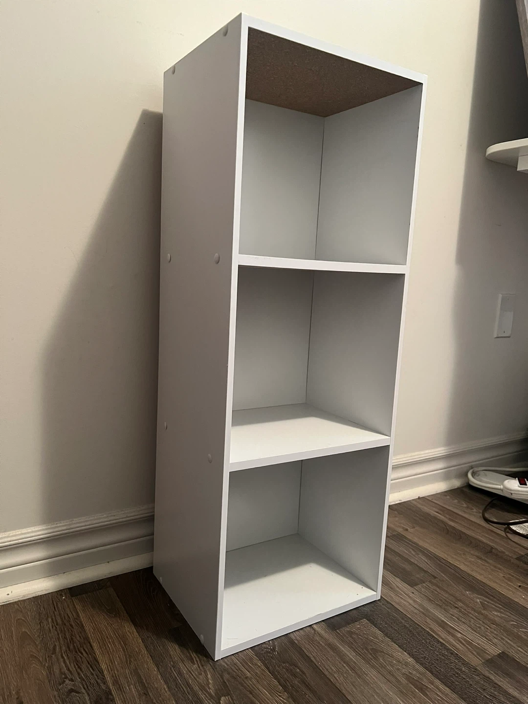 White 3-Shelf Bookcase - photo 3