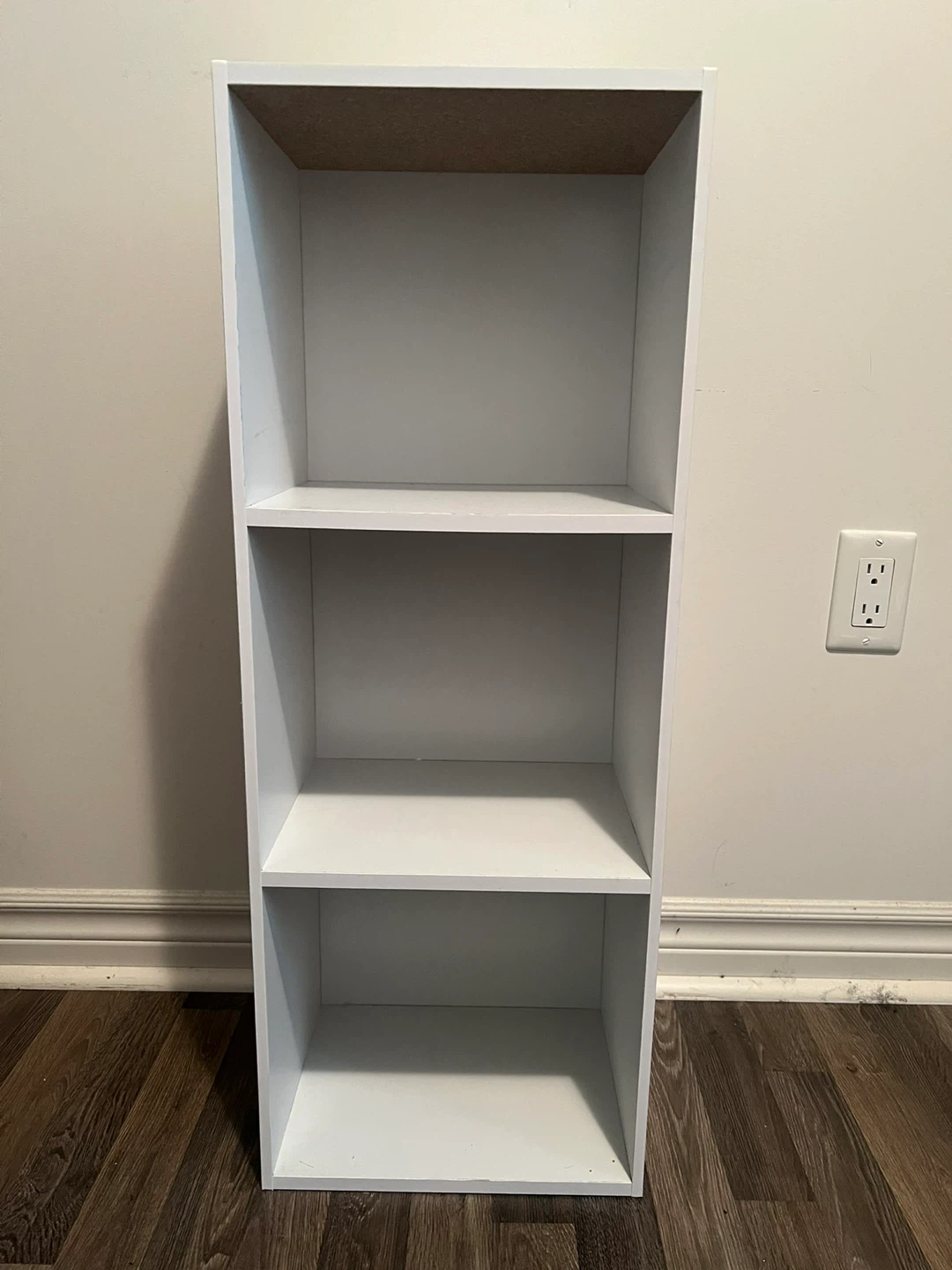White 3-Shelf Bookcase - photo 2