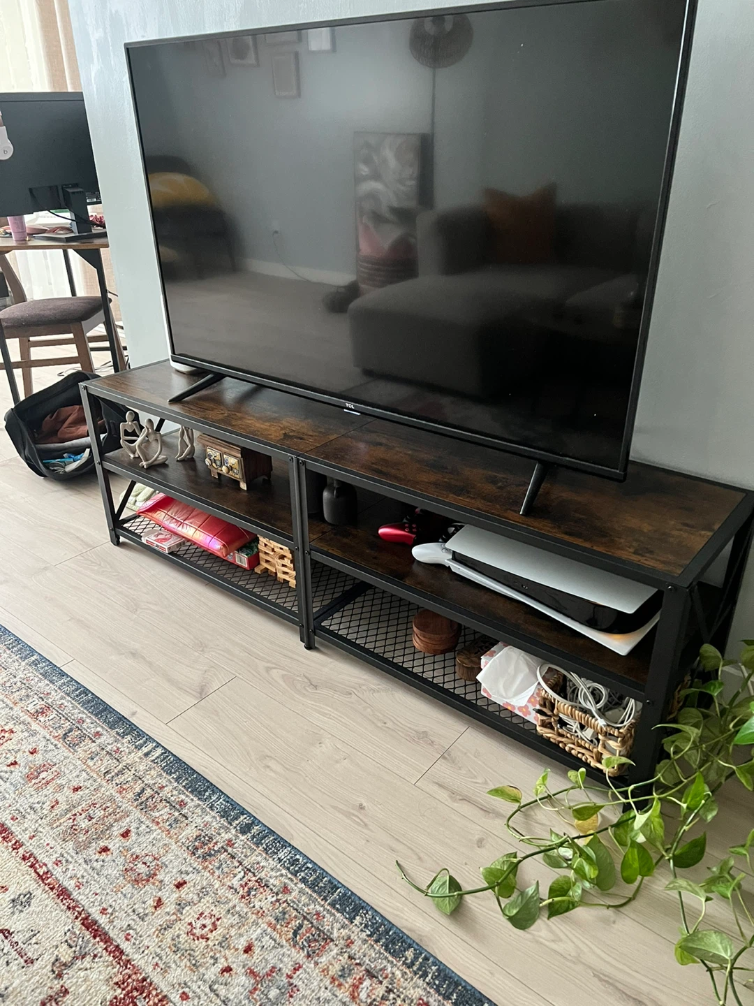 Rustic TV Stand with Shelving - photo 2