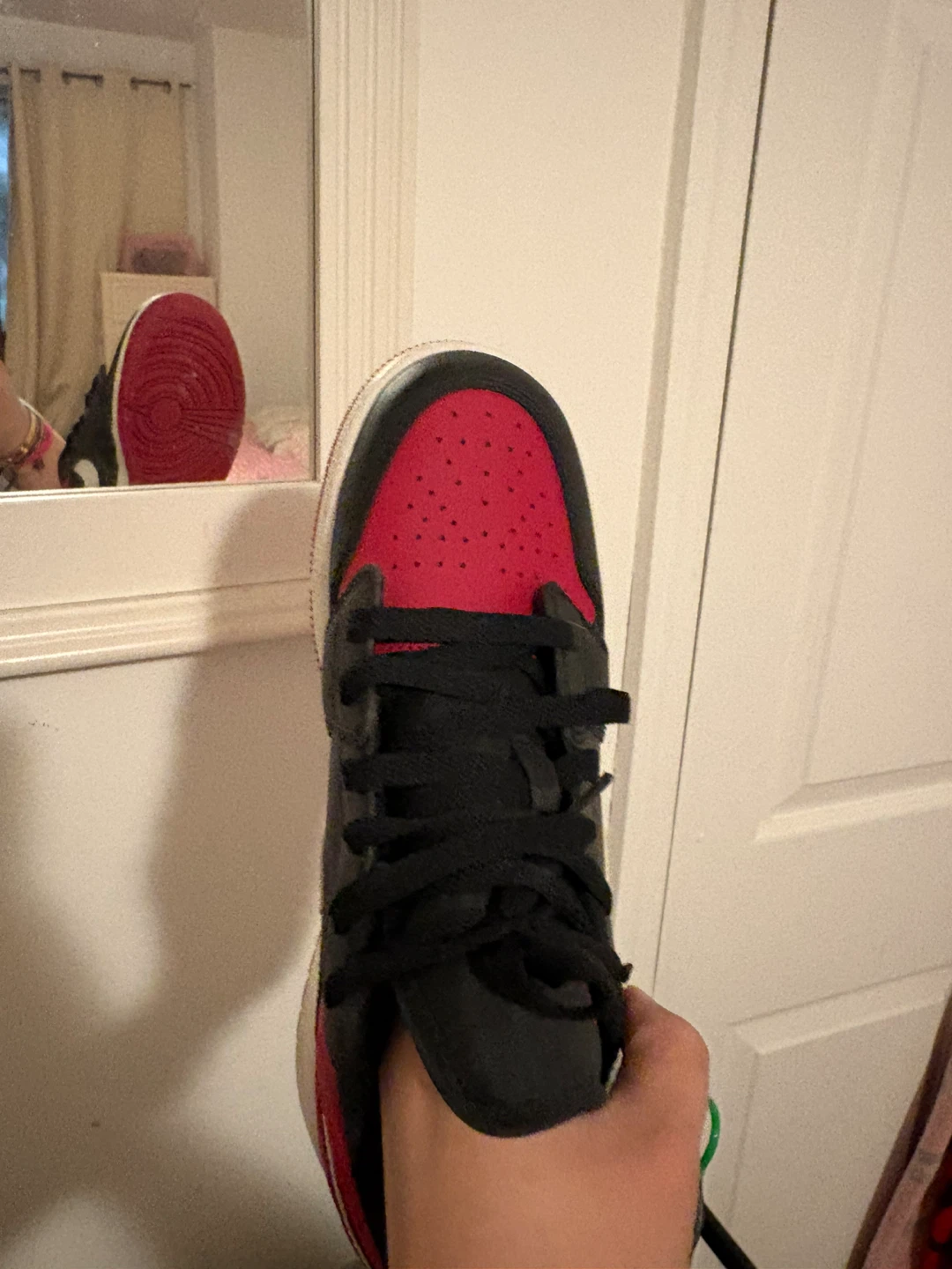 Air Jordan 1 Low SE Black Red White US 6Y - photo 2