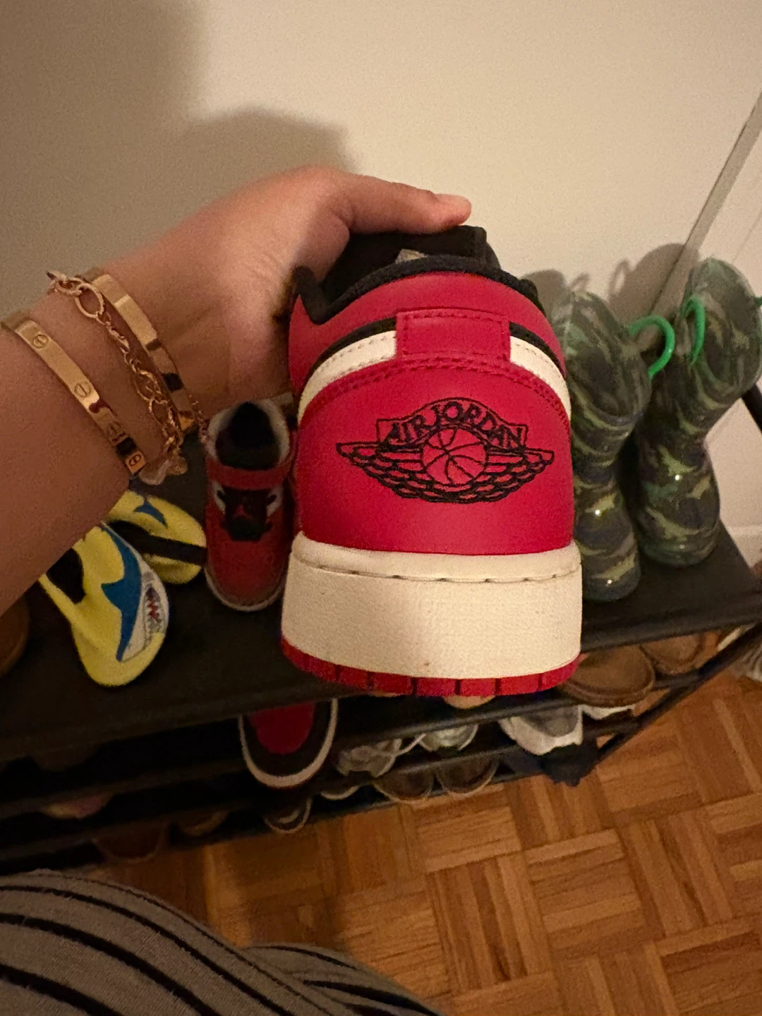 Air Jordan 1 Low SE Black Red White US 6Y - photo 5