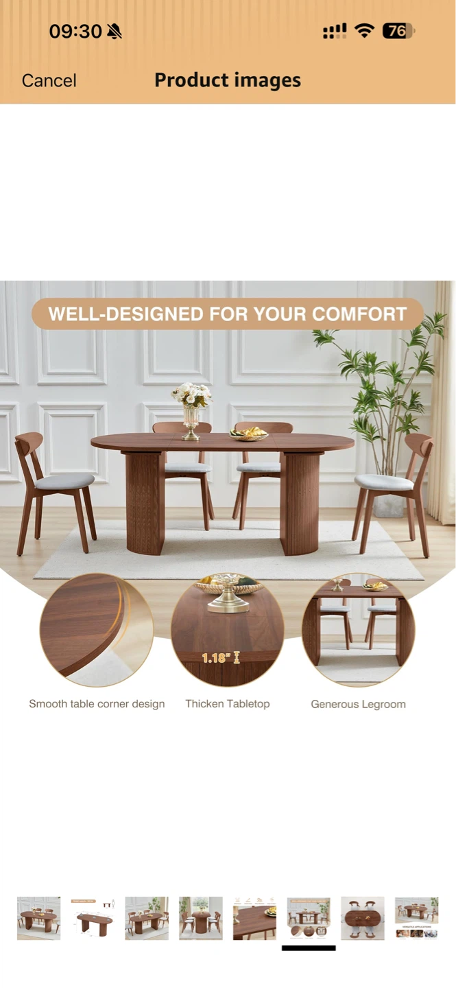 Brand new 70.8 Inch Oval Dining Table - photo 5