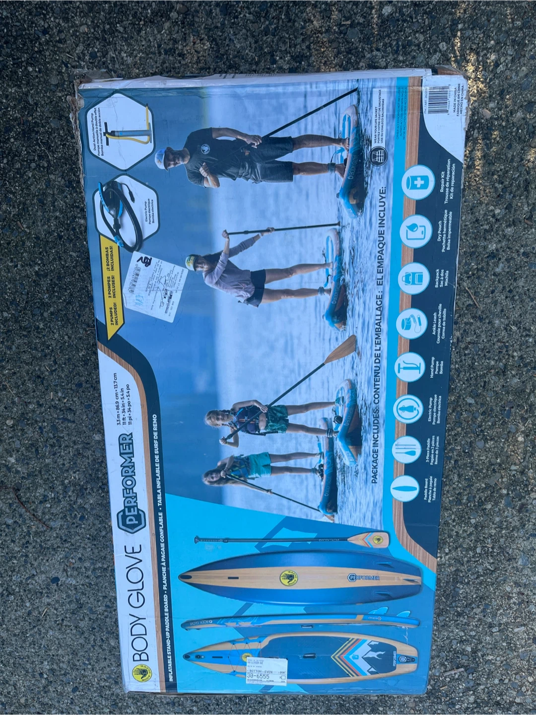 Body Glove Performer Inflatable Stand Up Paddleboard Set