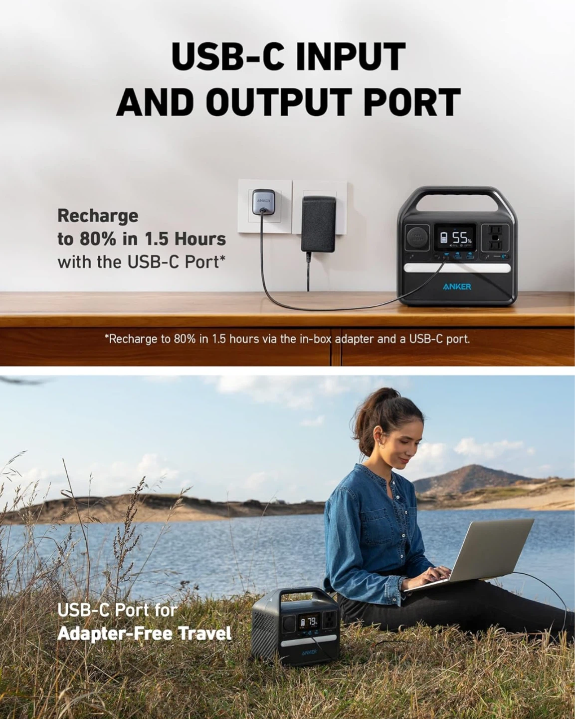 Anker 521 Portable Power Station (PowerHouse 256Wh) - photo 3