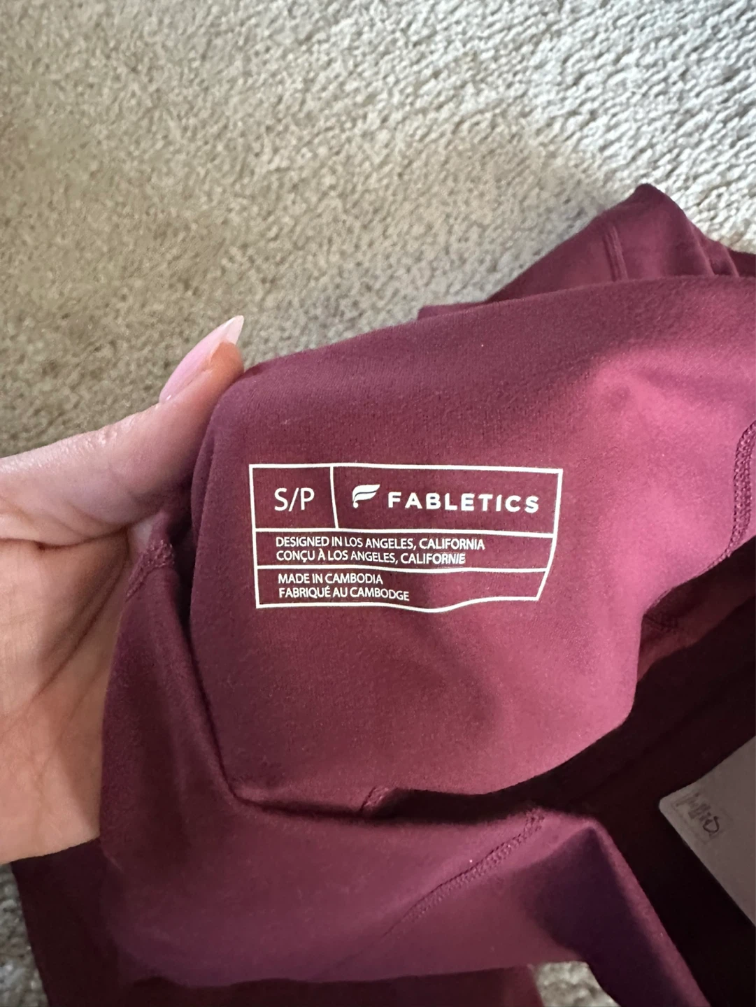 Fabletics Oasis PureLuxe Leggings with Pocket S/P Burgundy - photo 4