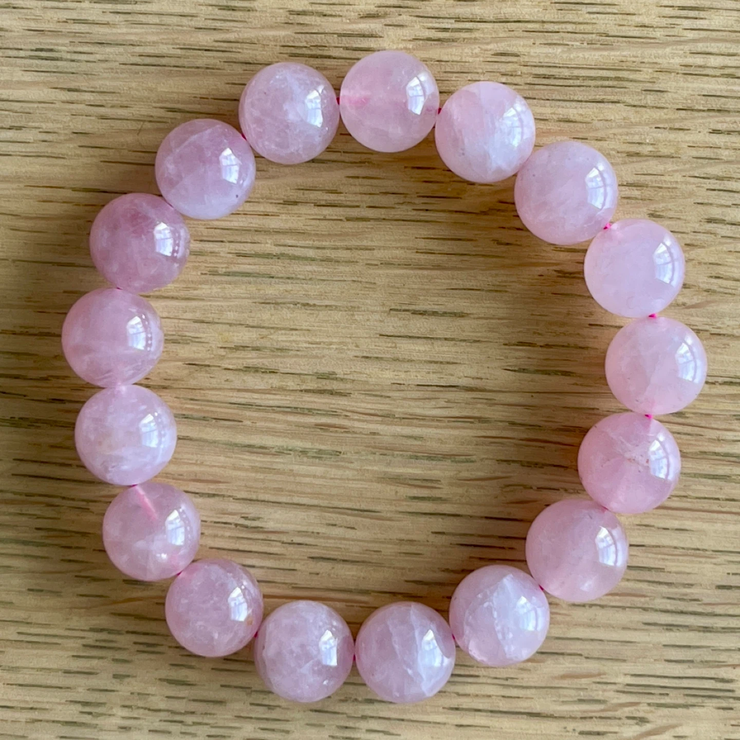 Rose Quartz bracelet (12mm bead) - Unconditional love - photo 3