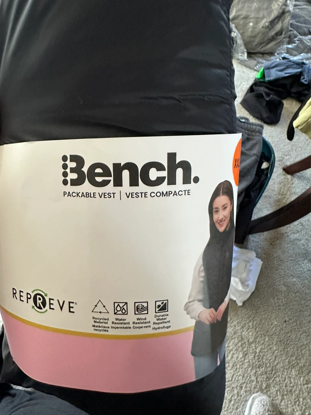 Bench Packable Vest - Black, Size XXL/TTG - photo 2