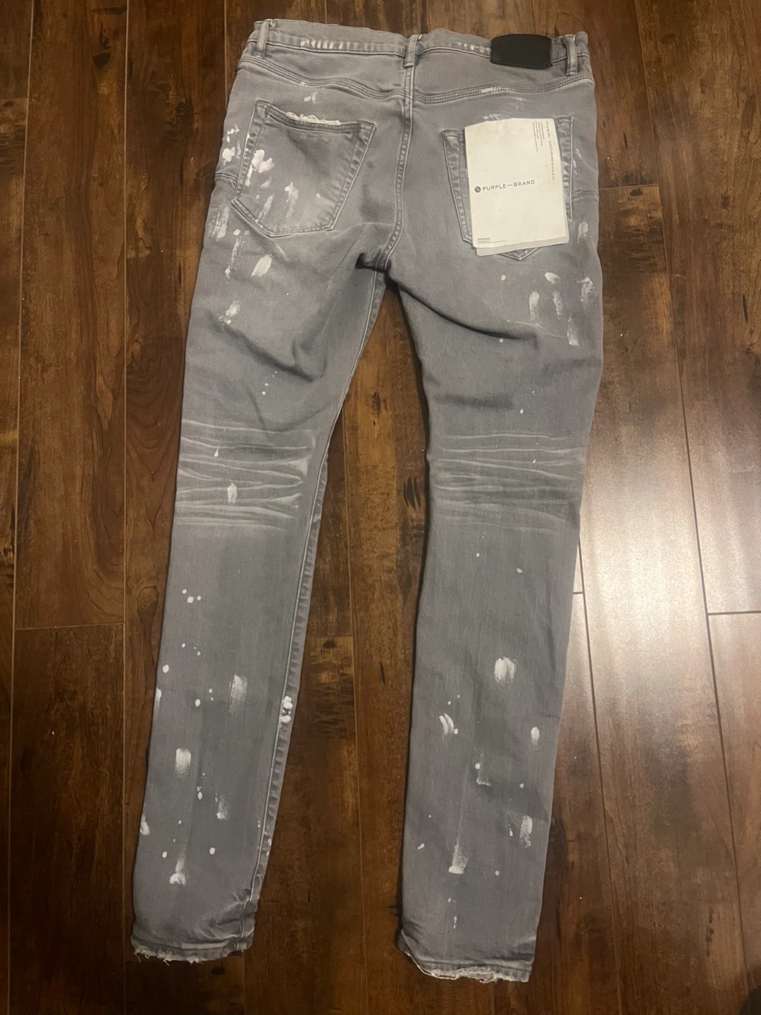 Purple Brand Men's Grey Paint Splatter Jeans - Size 30 - photo 4