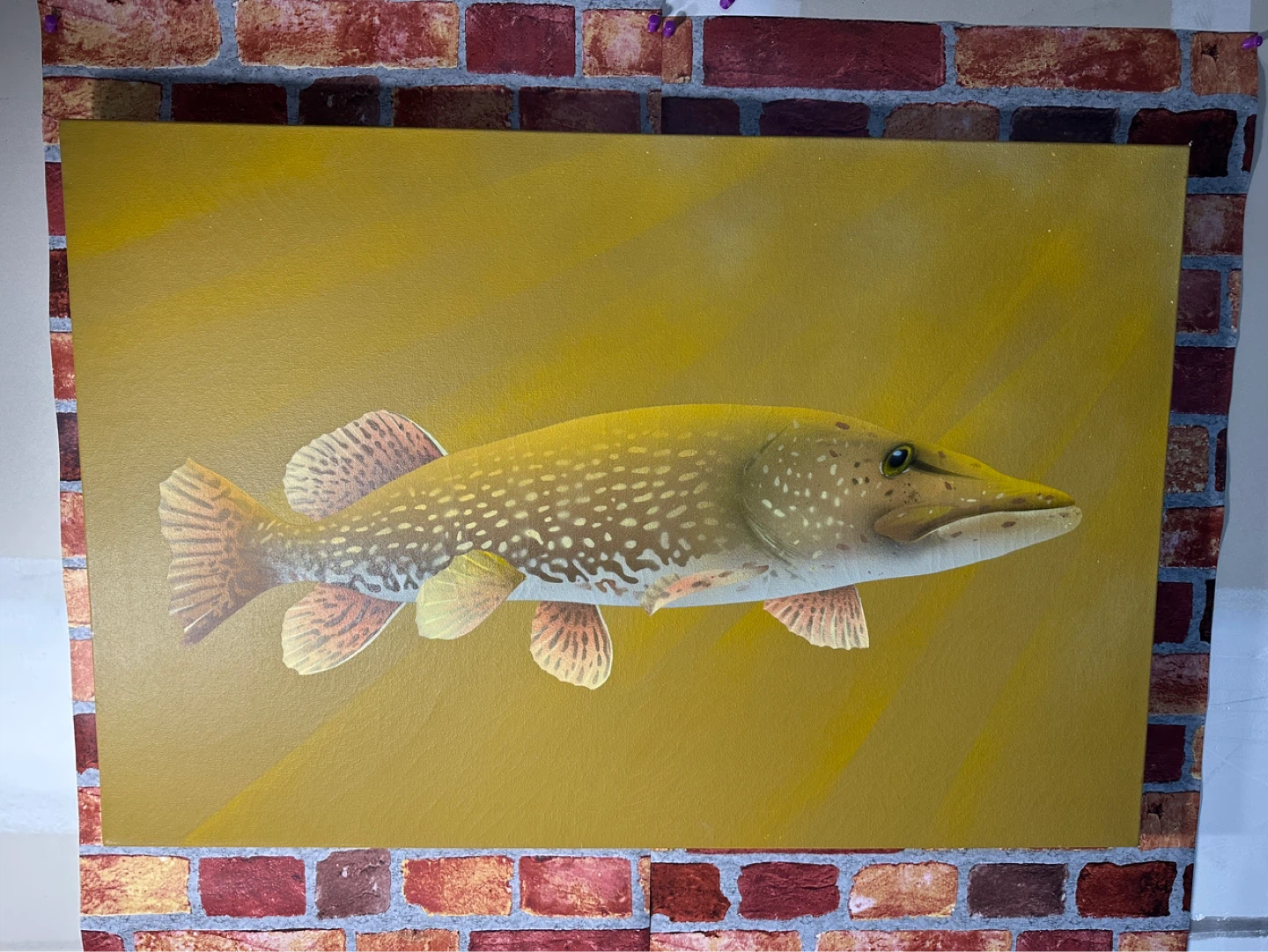 Beautiful Canvas Pike Painting By Calgary Artist Tower