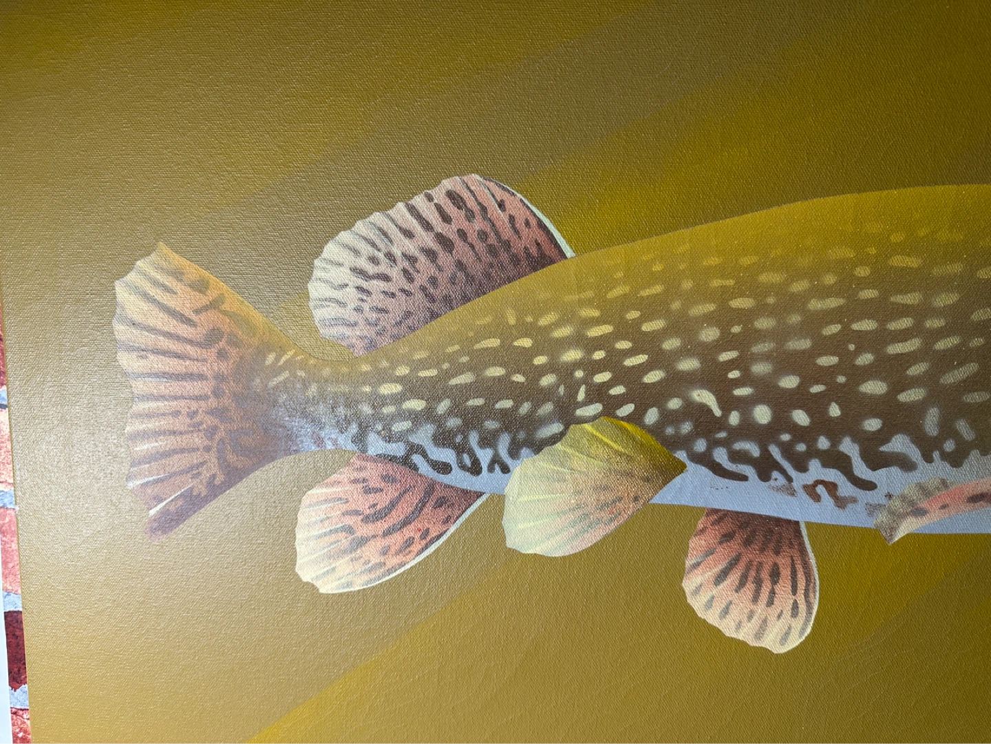 Beautiful Canvas Pike Painting By Calgary Artist Tower - photo 3