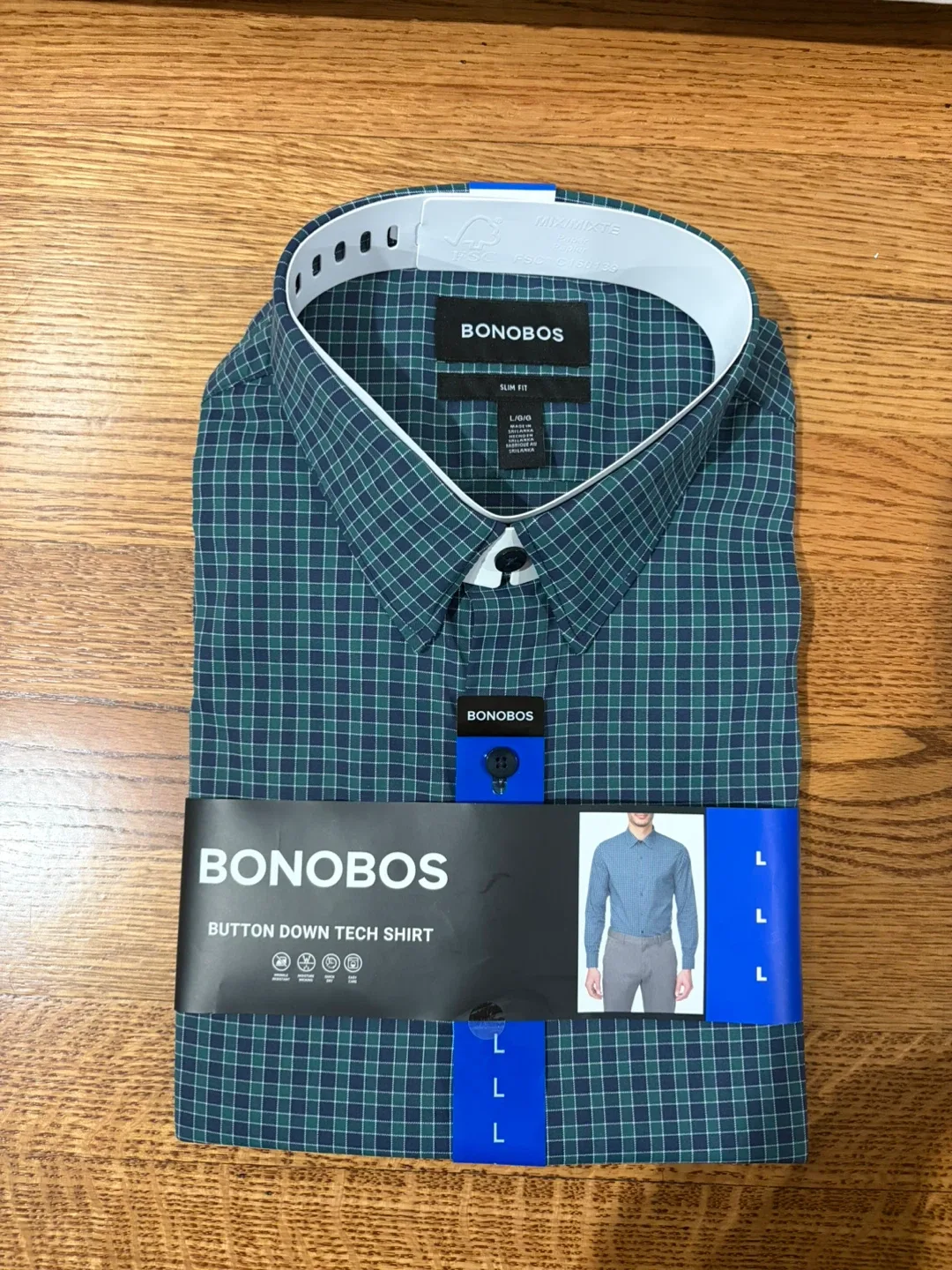 Bonobos Men's Tech Button Down Shirt - Slim Fit - L - Brand New - photo 5
