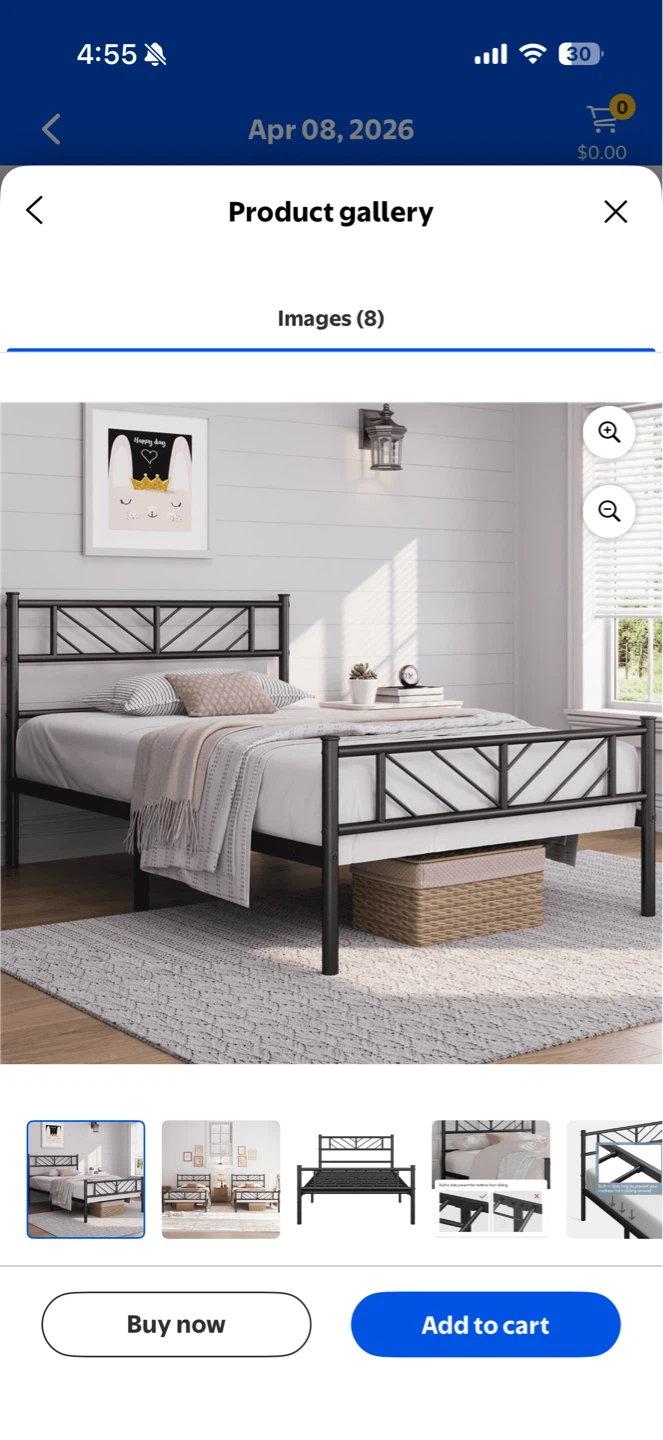 Black Metal Bed Frame
