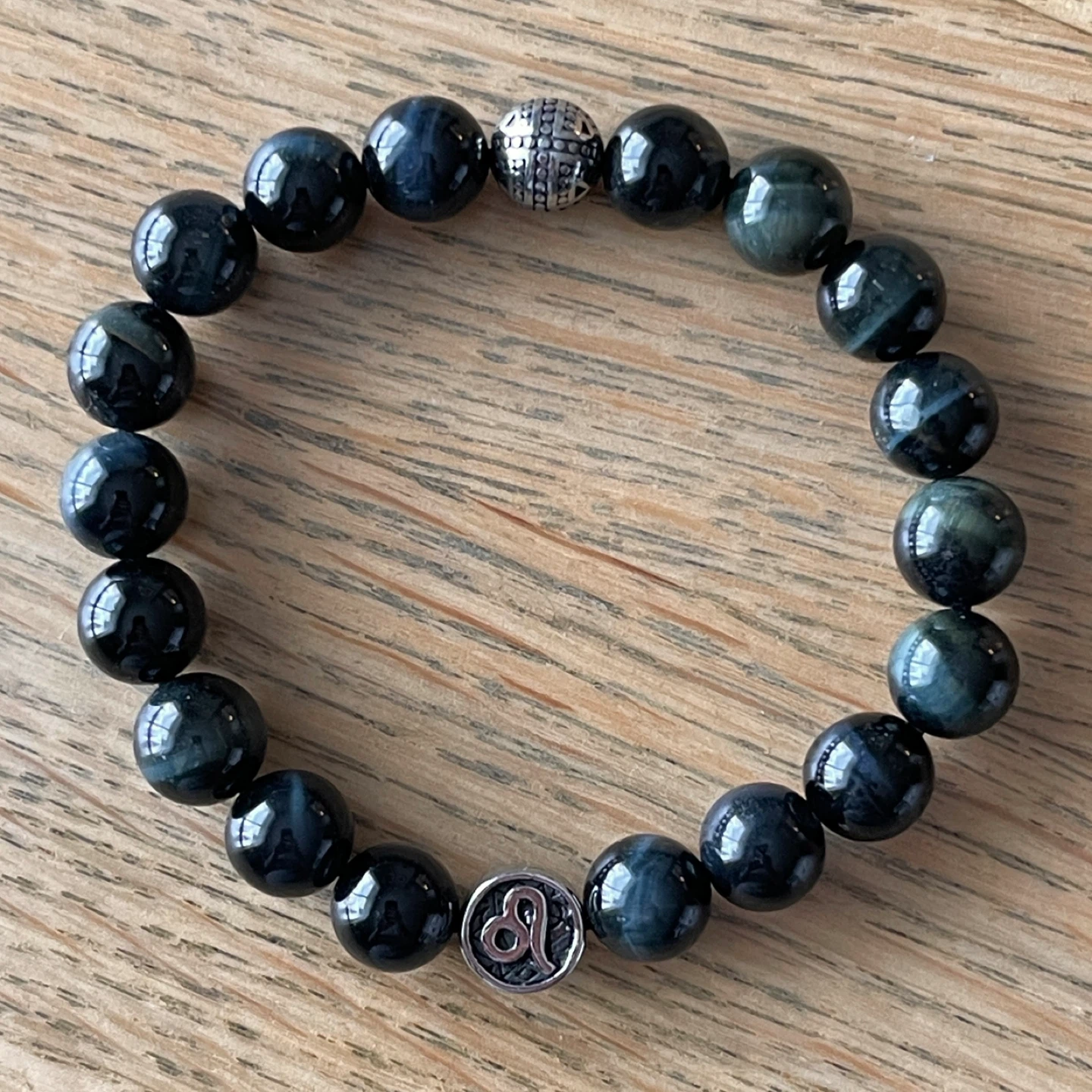 Lion “Leo zodiac” & Blue Tiger’s Eye “Hawks eye” bracelet - photo 4