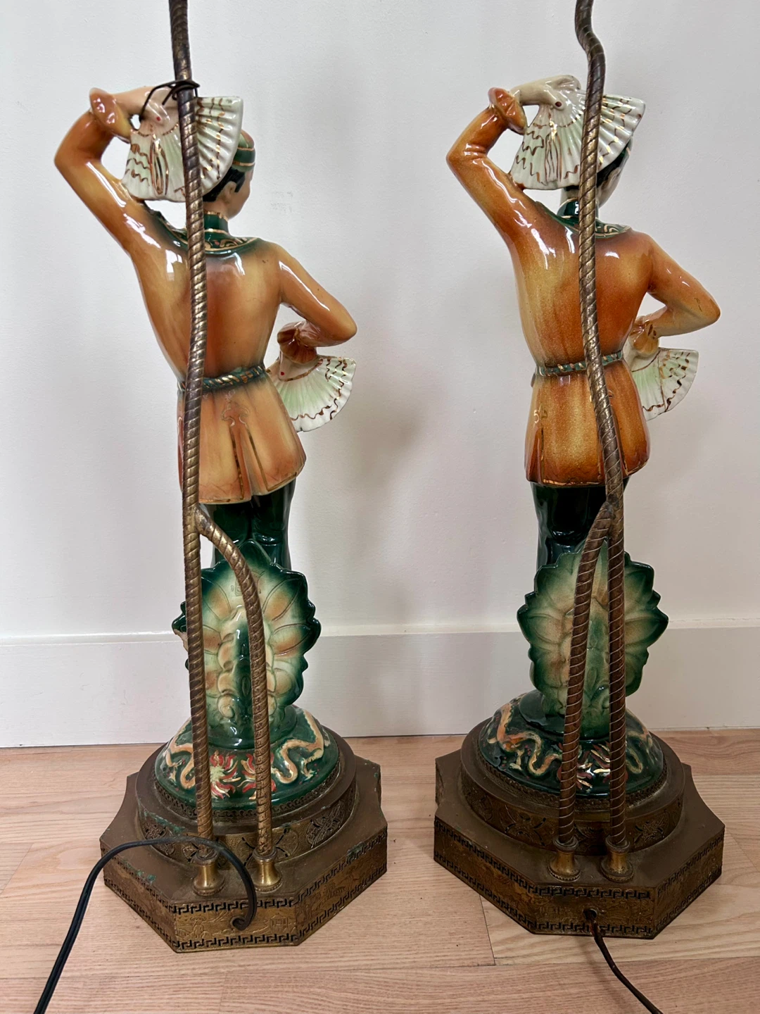 Pair of Ceramic Figural Table Lamps - photo 5