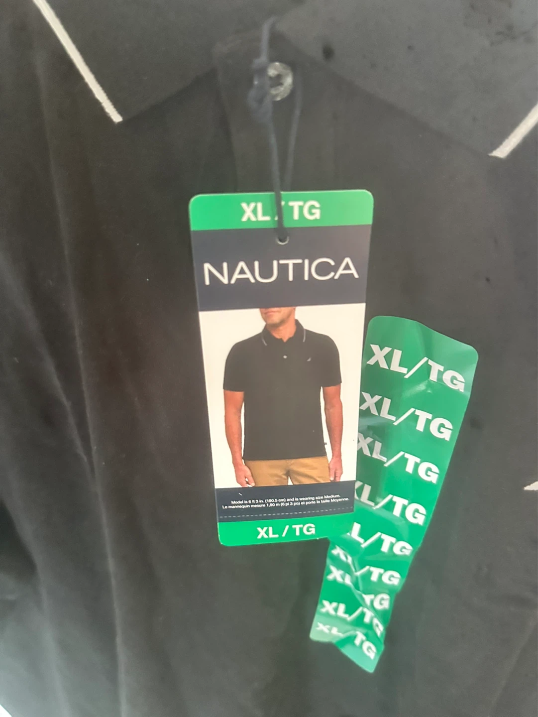 Nautica Men's Black Polo Shirt XL/TG