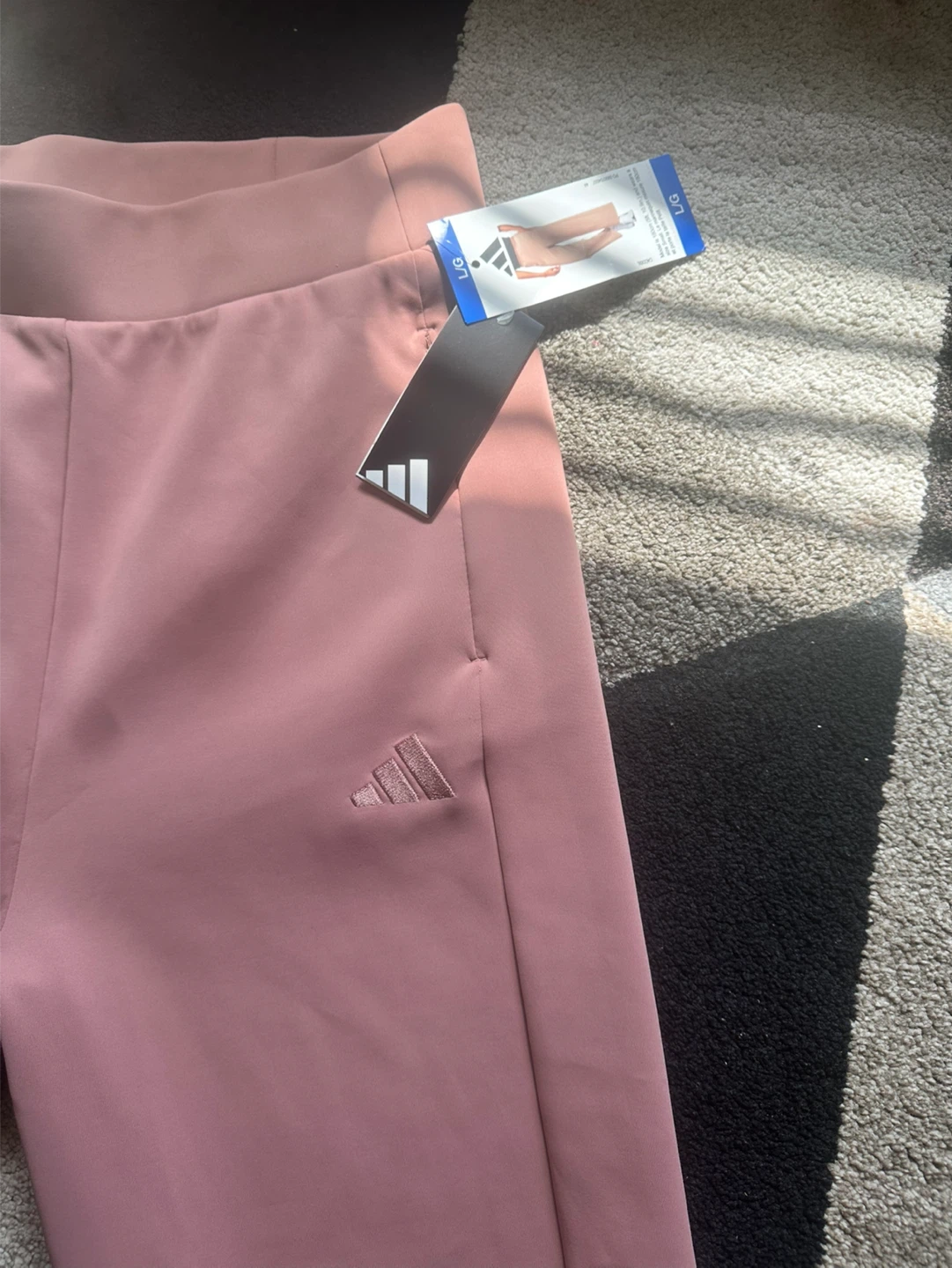 Adidas Women's Wide Leg Pants Dusty Rose Size L