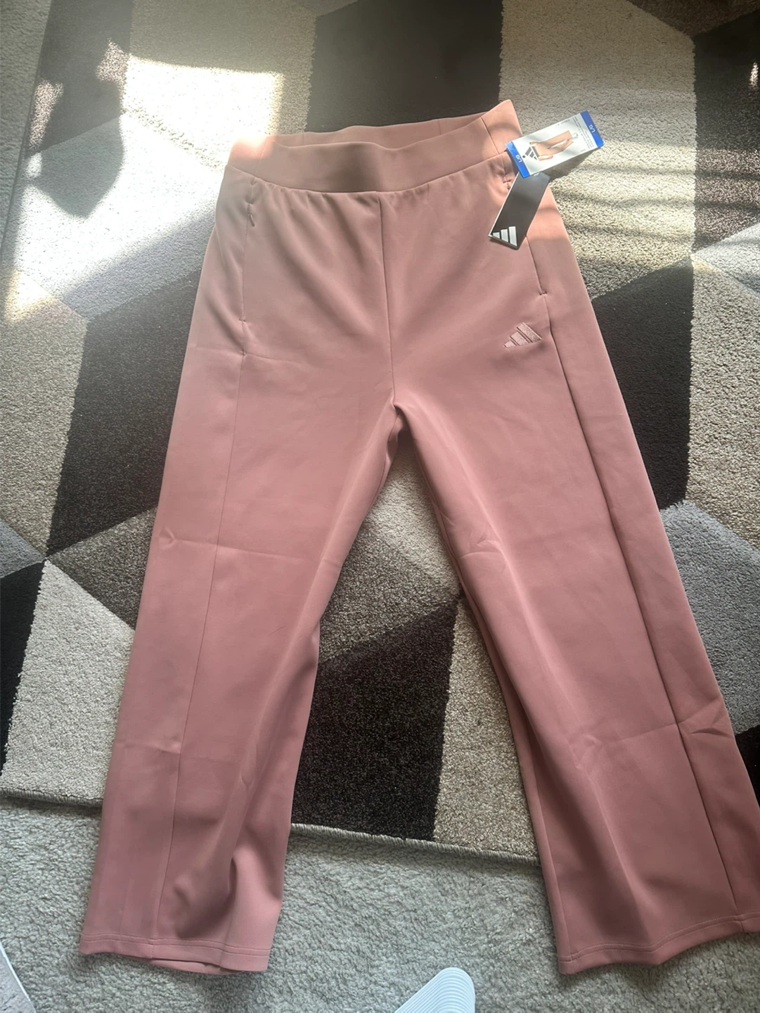Adidas Women's Wide Leg Pants Dusty Rose Size L - photo 2