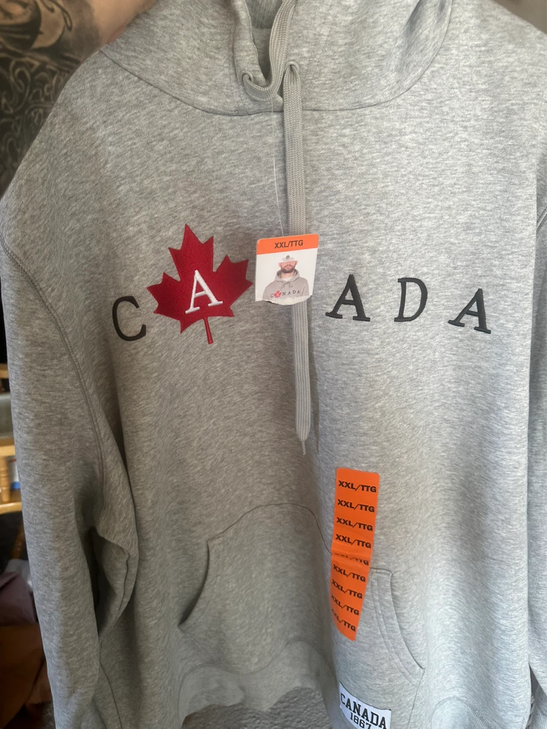 Canada Maple Leaf Hoodie XXL/TTG Grey
