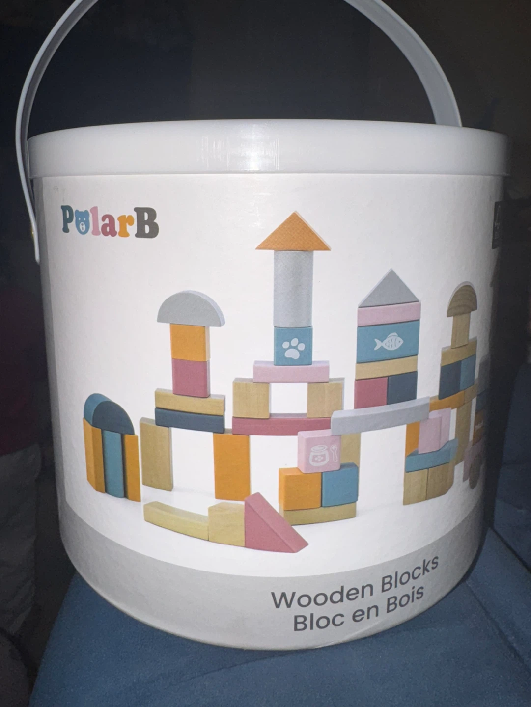 PolarB Wooden Blocks Bucket