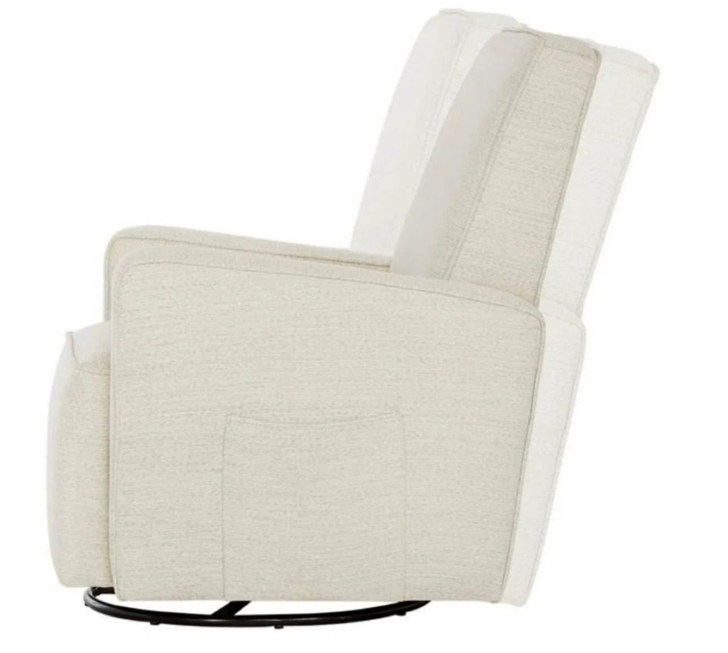 Cream Glider Recliner with Ottoman - photo 2