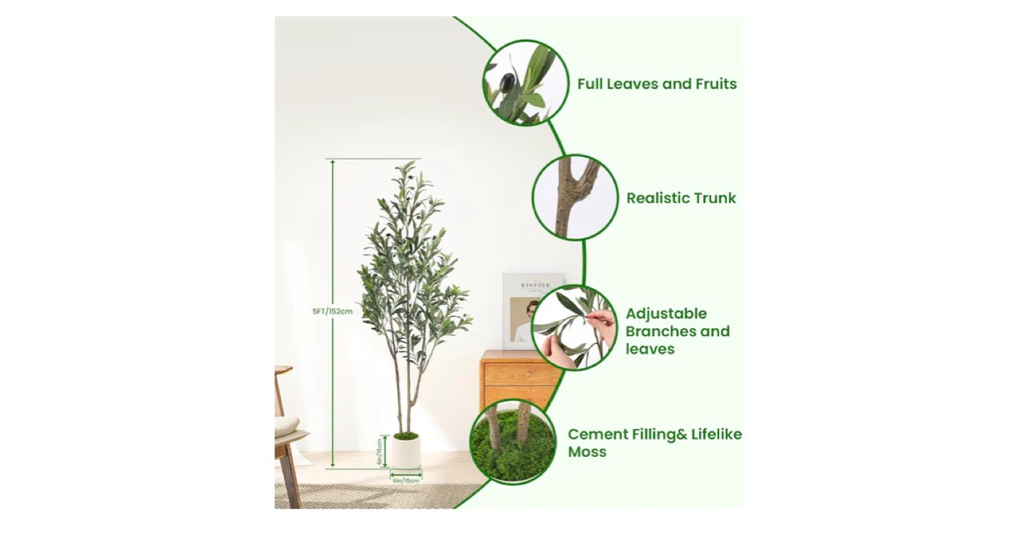 Artificial Olive Tree in Pot - photo 3