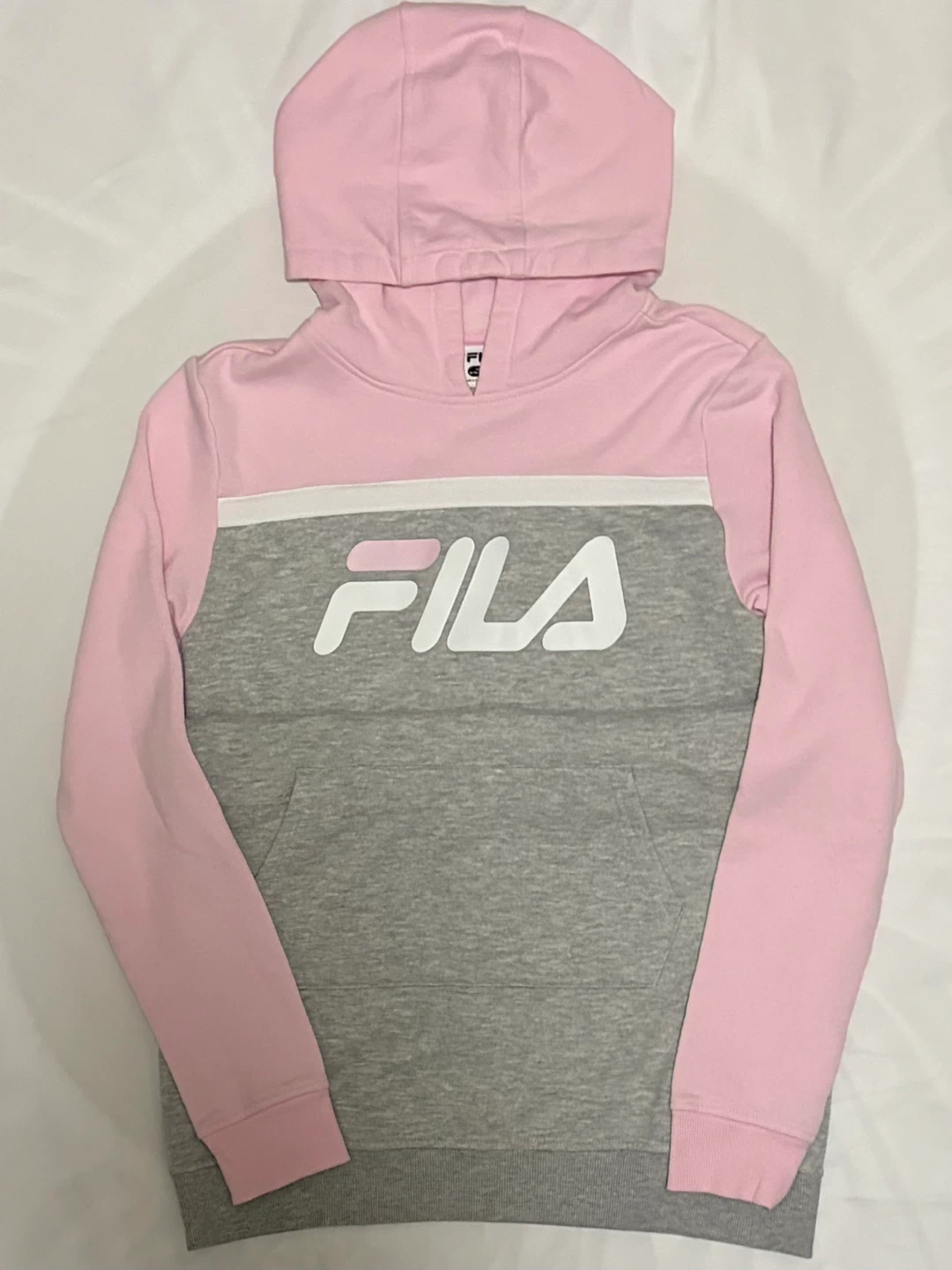 Girls Pink and Grey Hoodie Dress