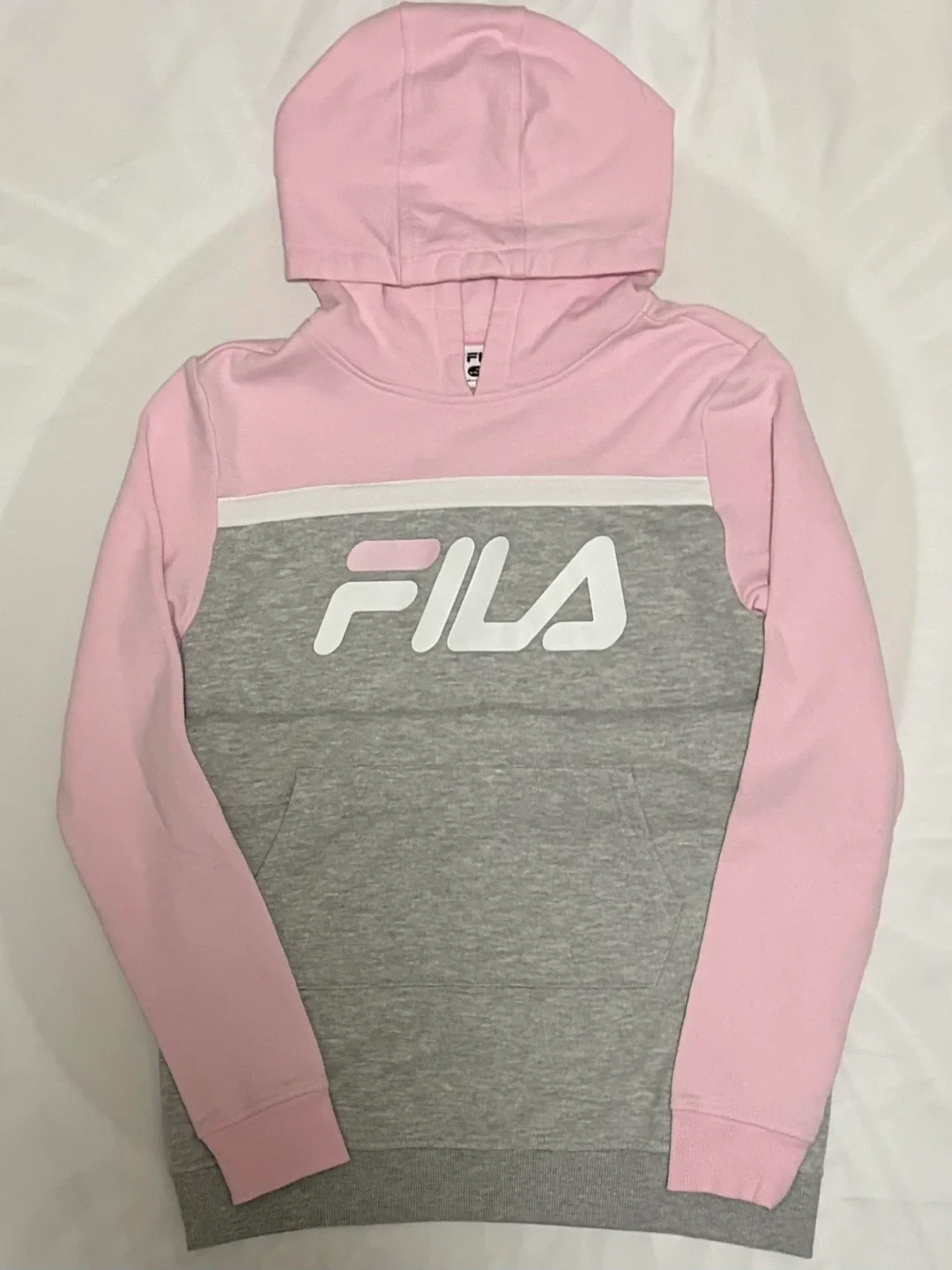 Girls Pink and Grey Hoodie Dress