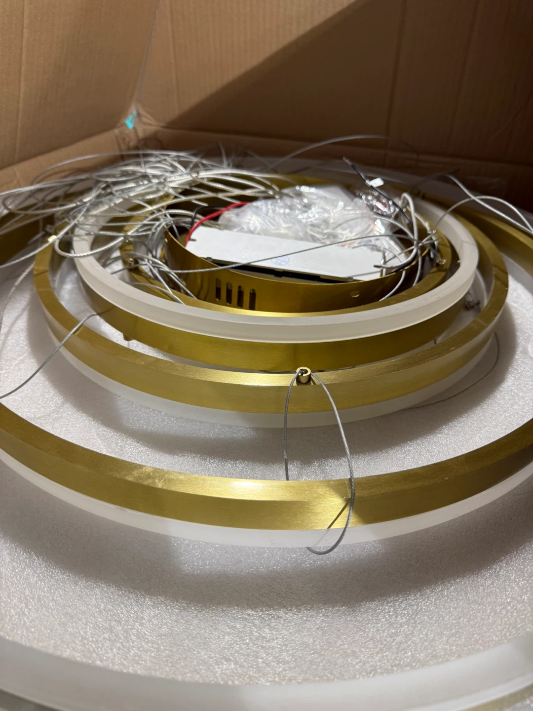 Benkut 5-Rings Modern LED Chandelier Gold - photo 5