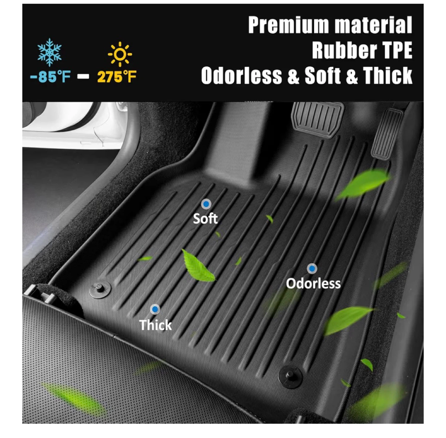 All-Weather Floor Mats for Tesla Model Y (2025+) - photo 5