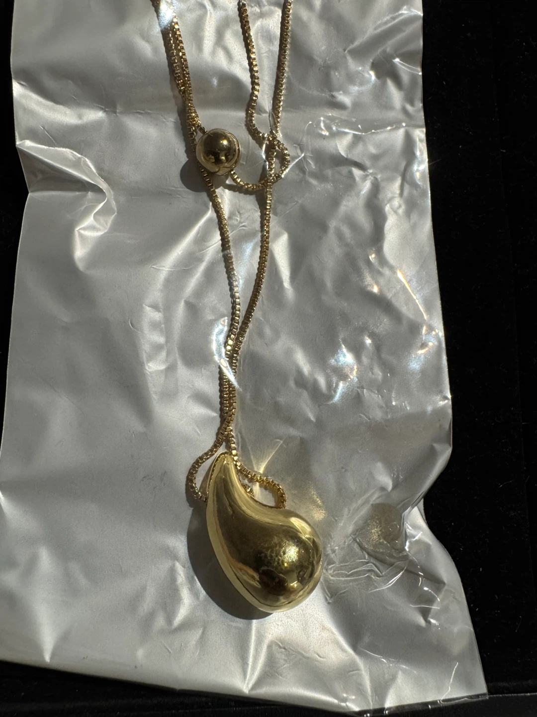 mKa Gold Tone Teardrop Pendant Necklace - photo 3
