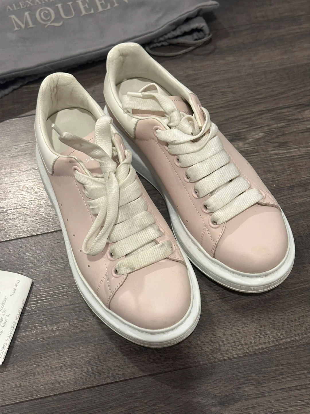 Alexander McQueen Pink Leather Sneakers - photo 3