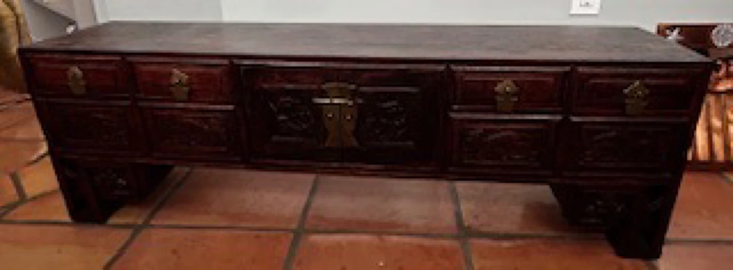 Antique Carved Wood Dresser/Cabinet