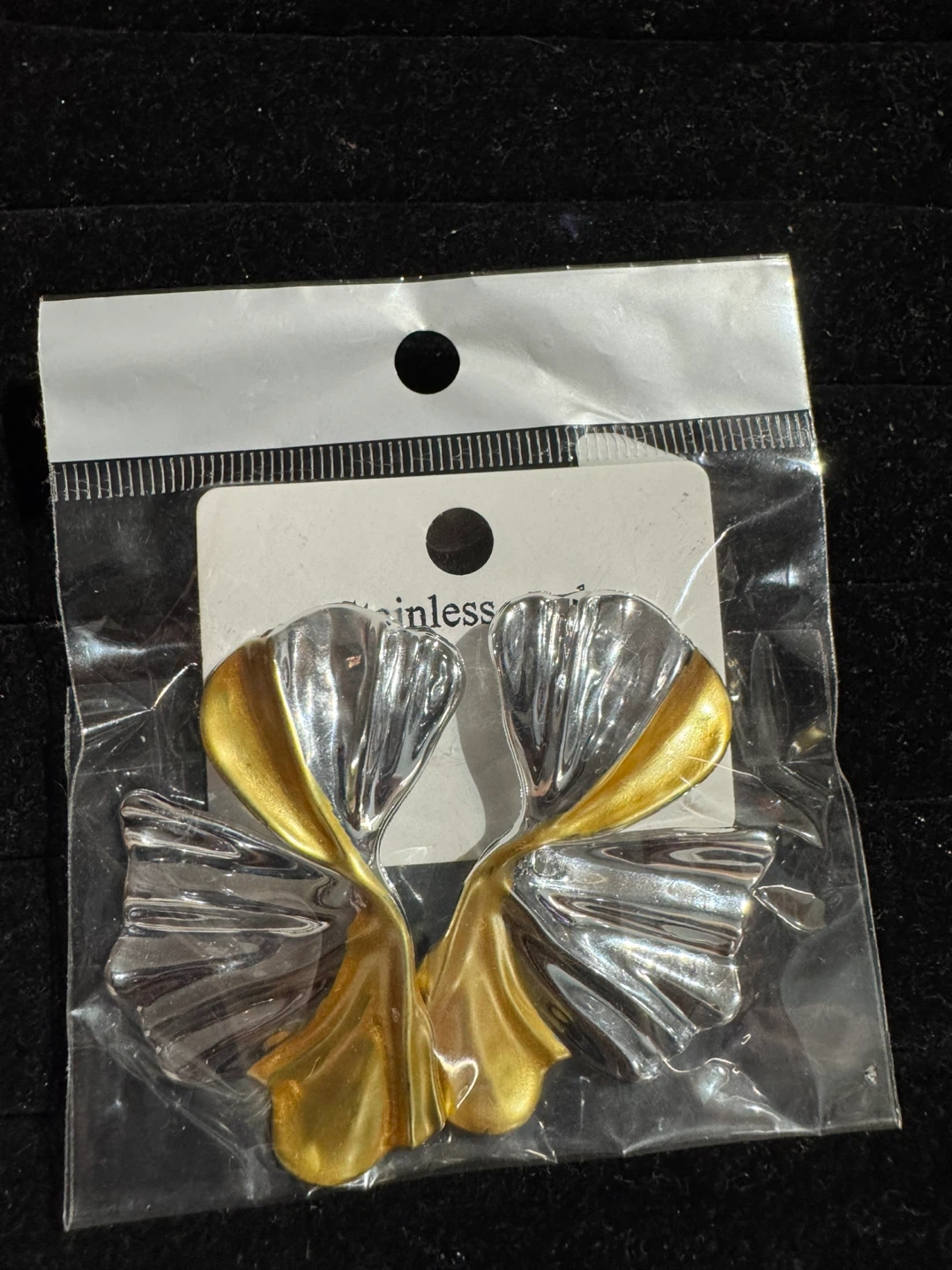 Gold and Silver Tone Statement Earrings