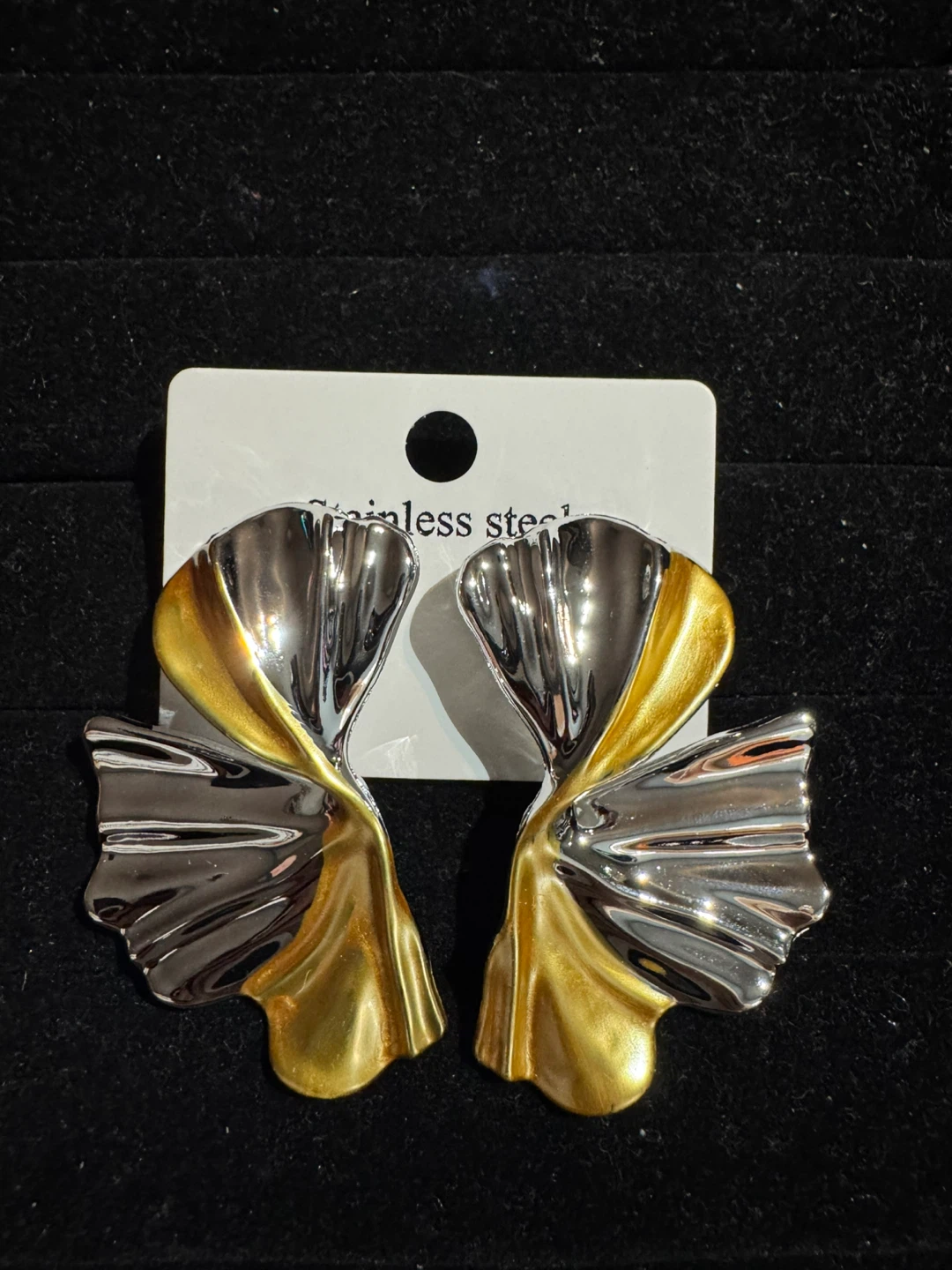 Gold and Silver Tone Statement Earrings - photo 2