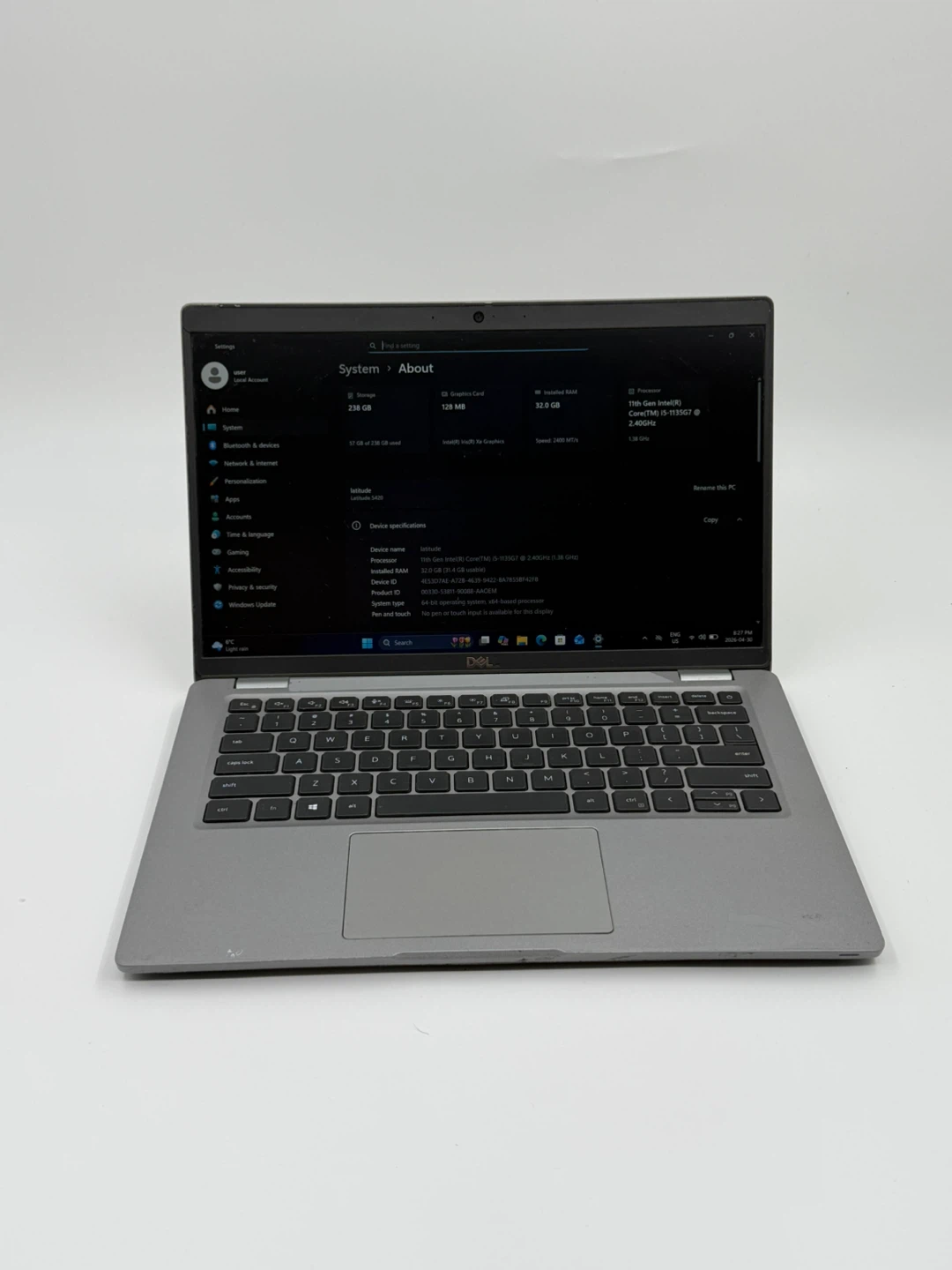 Dell Latitude 5420 i5 11th Gen 32 GB RAM 256 GB SSD With Charger