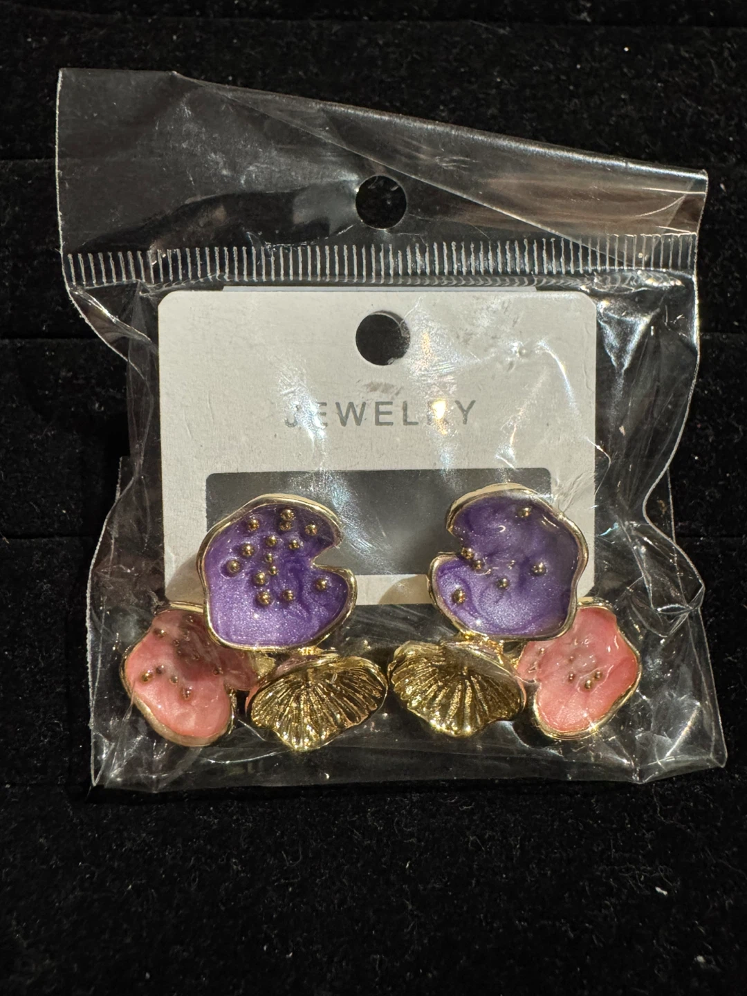 Colorful Enamel Cluster Earrings