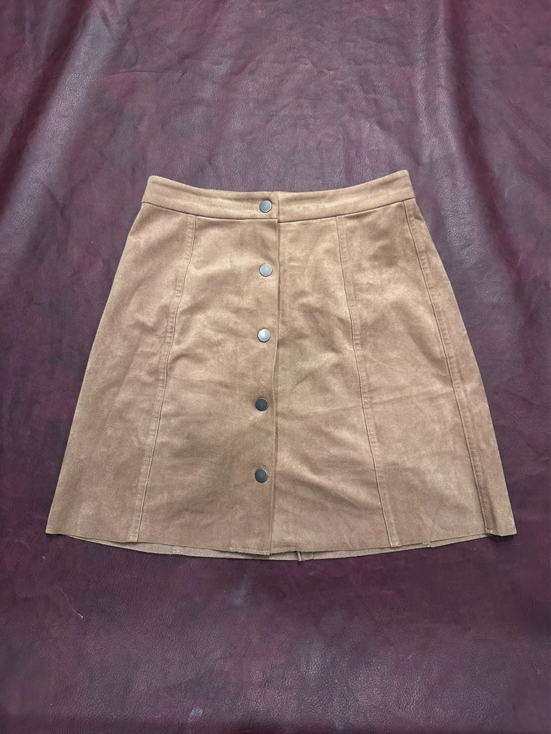 Wilfred Free Suede Button-Front Skirt Size 2
