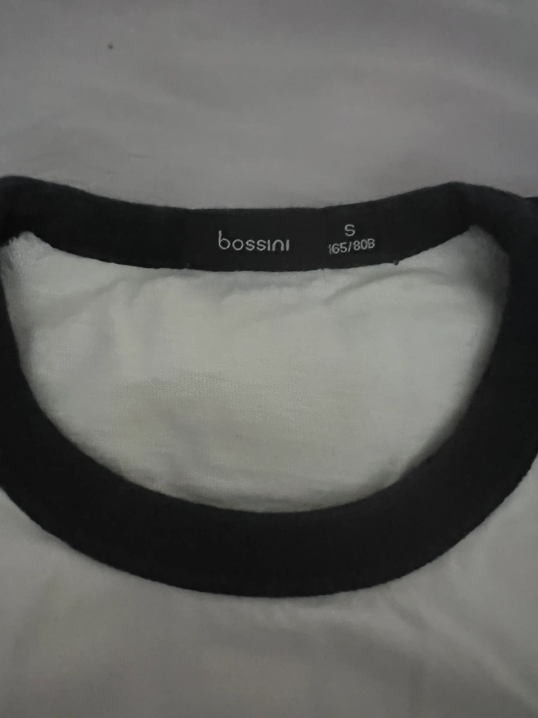 Bossini Long Sleeve Raglan T-Shirt - White/Black - Size S - photo 2
