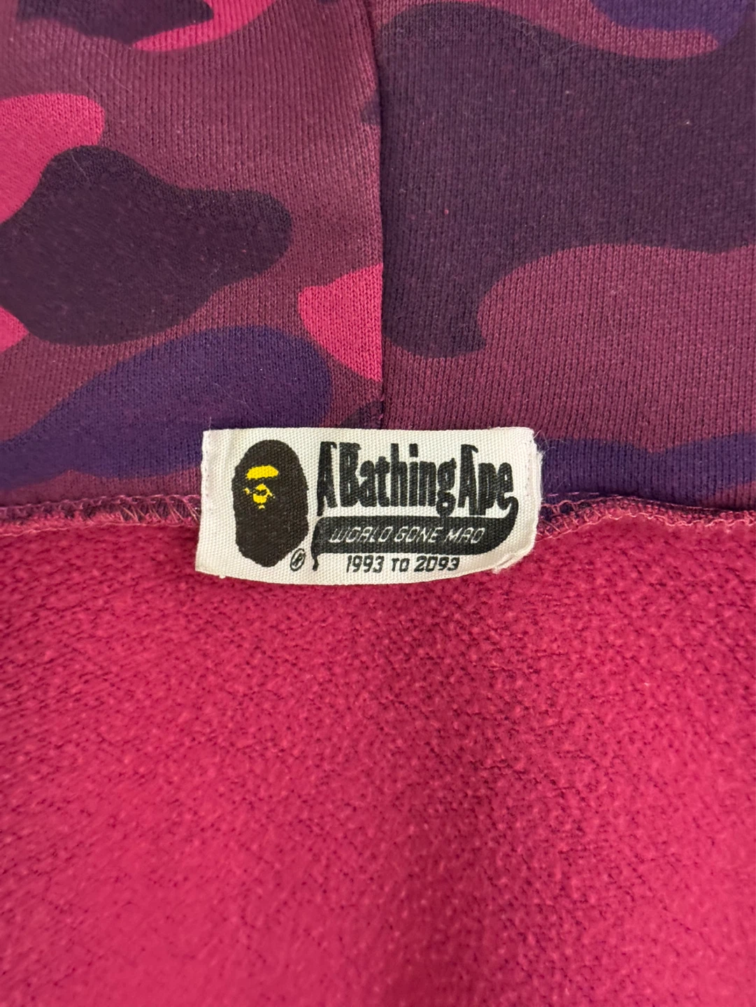 Bape Purple Camo Shark Hoodie - photo 4