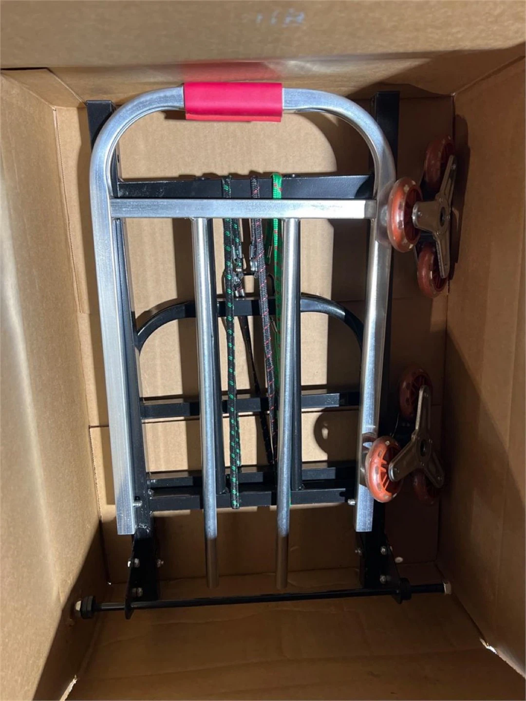 Folding Hand Truck Dolly with 6 Wheels and Bungee Cords - photo 4