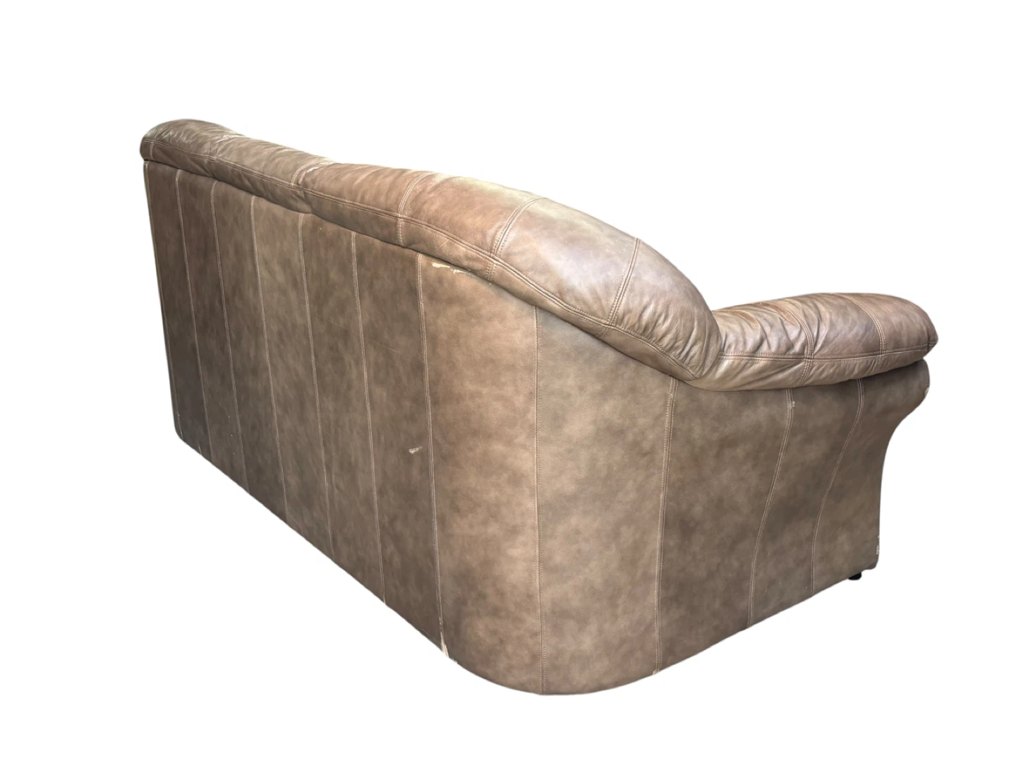 Brown Leather Sofa - 82" L x 34" W x 35" H - photo 5