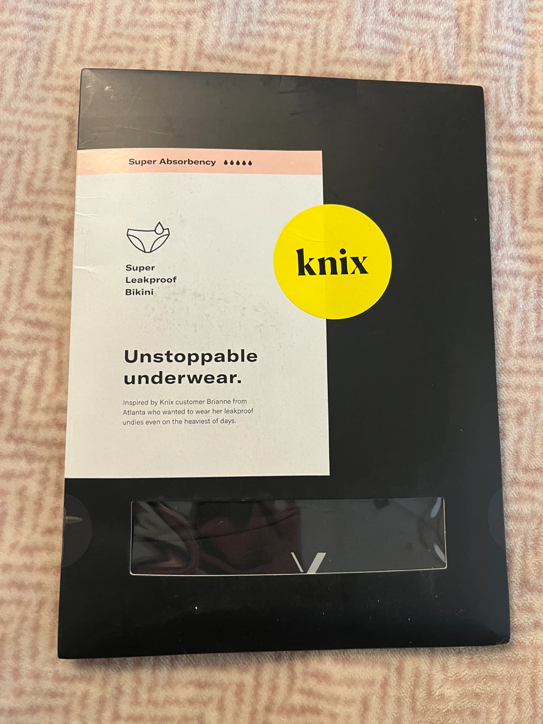 Knix Super Leakproof Bikini Underwear Size M Black
