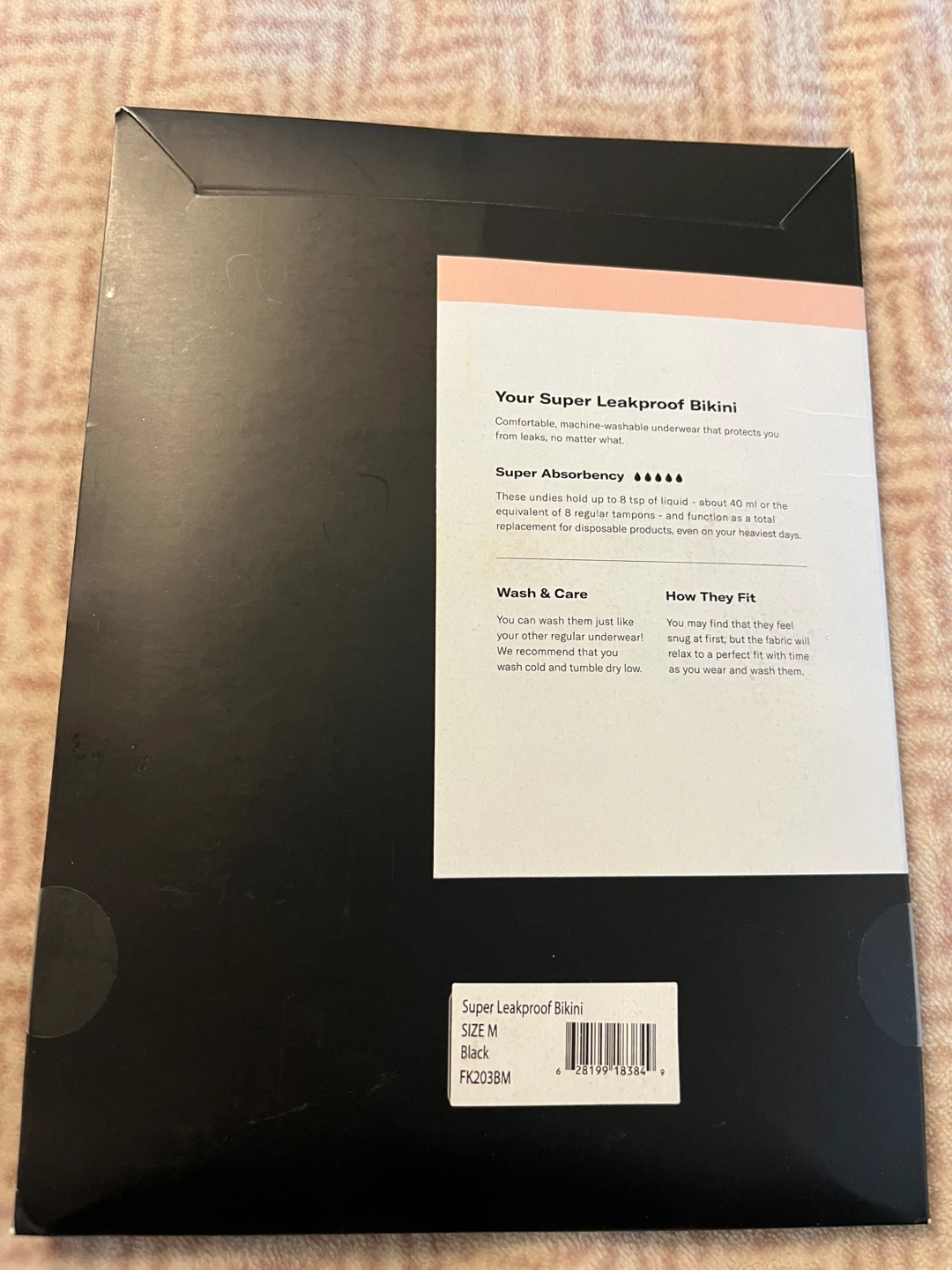 Knix Super Leakproof Bikini Underwear Size M Black - photo 2