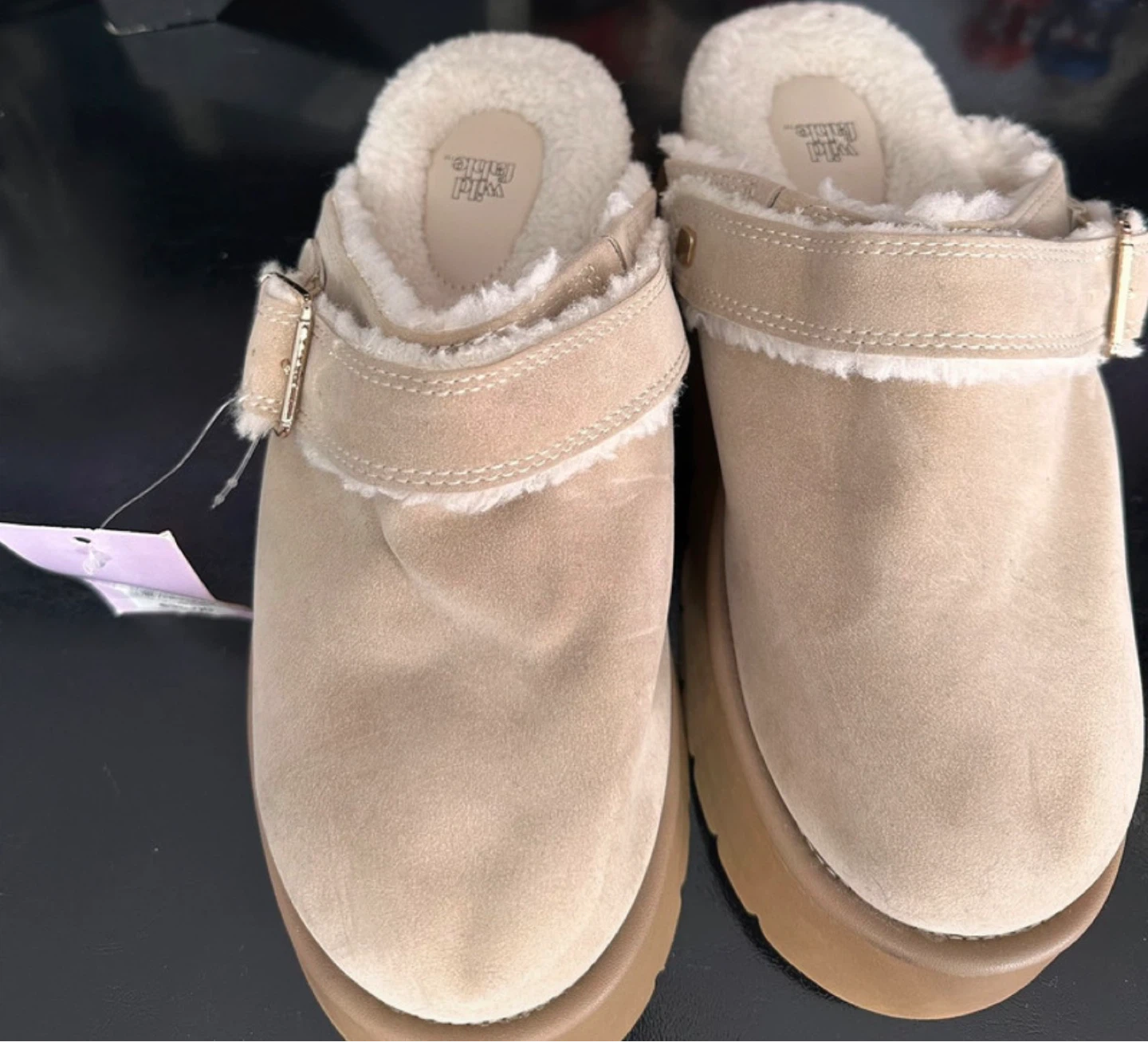 Wild Fable Women's Clogs Size 6 US Tan Faux Fur Lined Platform - photo 2
